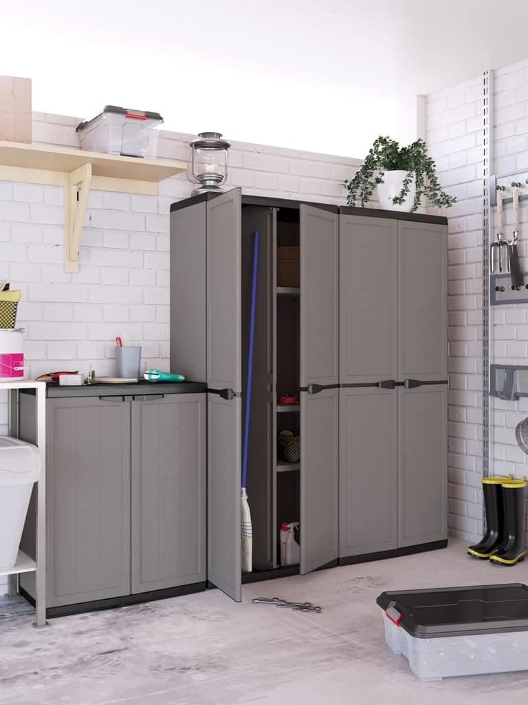 Armadio Portascope Keter Jolly Esterno Interno 68X39X166 Cm Grigio Con Ripiani Regolabili in Armadietti e credenze BricoGo - Marano di Napoli, commercioVirtuoso.it