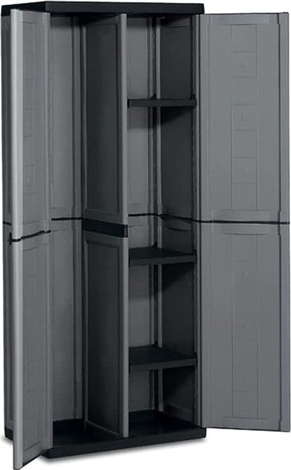 Armadio Portascope Keter Jolly Esterno Interno 68X39X166 Cm Grigio Con Ripiani Regolabili in Armadietti e credenze BricoGo - Marano di Napoli, commercioVirtuoso.it