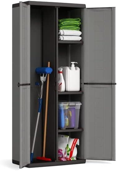 Armadio Portascope Keter Jolly Esterno Interno 68X39X166 Cm Grigio Con Ripiani Regolabili in Armadietti e credenze BricoGo - Marano di Napoli, commercioVirtuoso.it