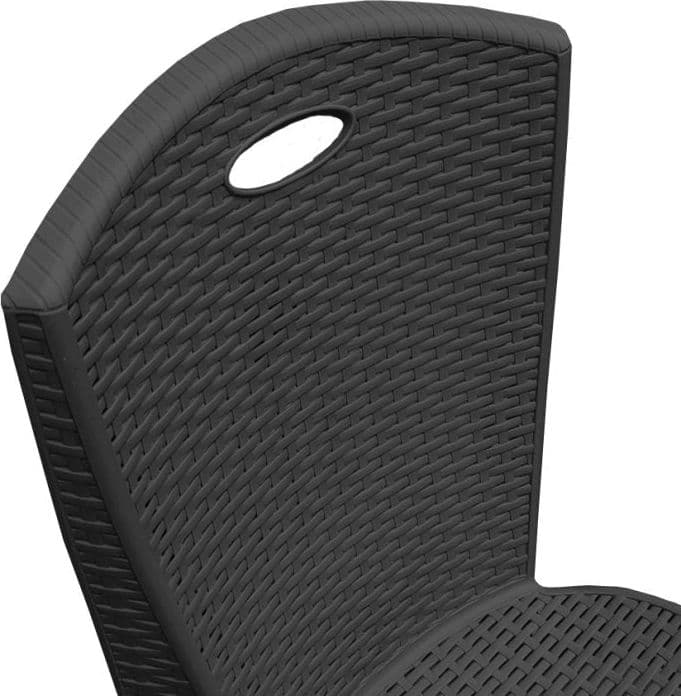 Sedia Impilabile Paris In Plastica Effetto Rattan – 38X36X88 Cm – Colore Antracite in Sedie per tavolo da giardino BricoGo - Marano di Napoli, commercioVirtuoso.it