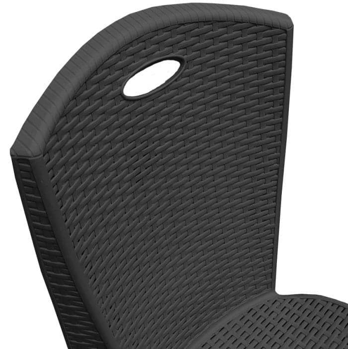 Sedia Impilabile Paris In Plastica Effetto Rattan – 38X36X88 Cm – Colore Antracite in Sedie per tavolo da giardino BricoGo - Marano di Napoli, commercioVirtuoso.it