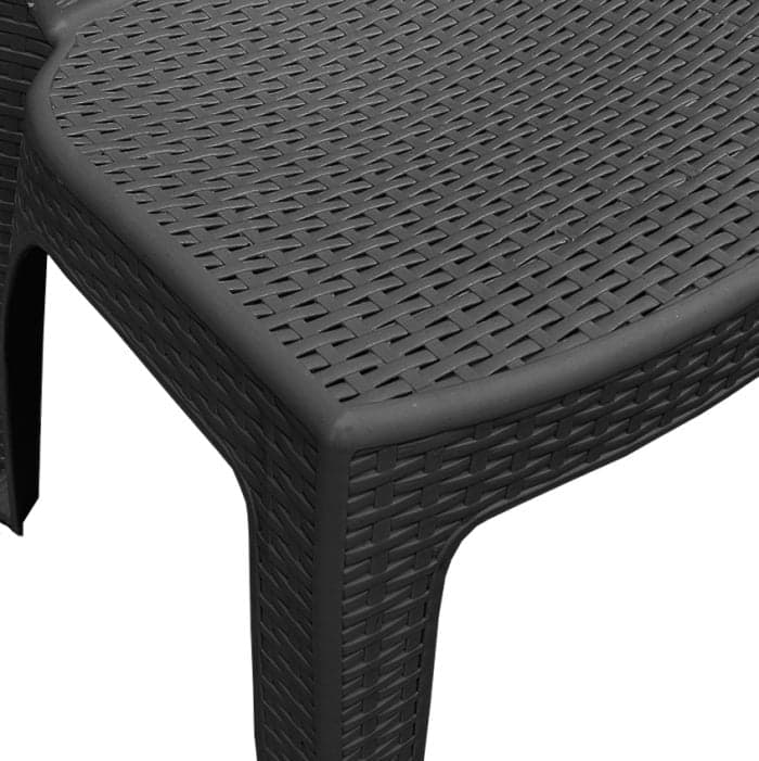 Sedia Impilabile Paris In Plastica Effetto Rattan – 38X36X88 Cm – Colore Antracite in Sedie per tavolo da giardino BricoGo - Marano di Napoli, commercioVirtuoso.it