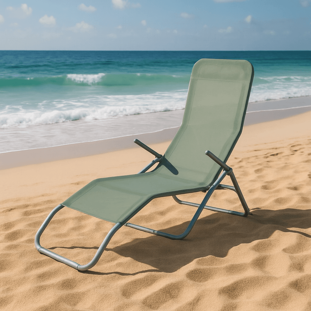 Sedia Sdraio Chaise Longue Riviera – Struttura In Acciaio E Textilene Verde – 140X60X96 Cm in Lettini BricoGo - Marano di Napoli, commercioVirtuoso.it