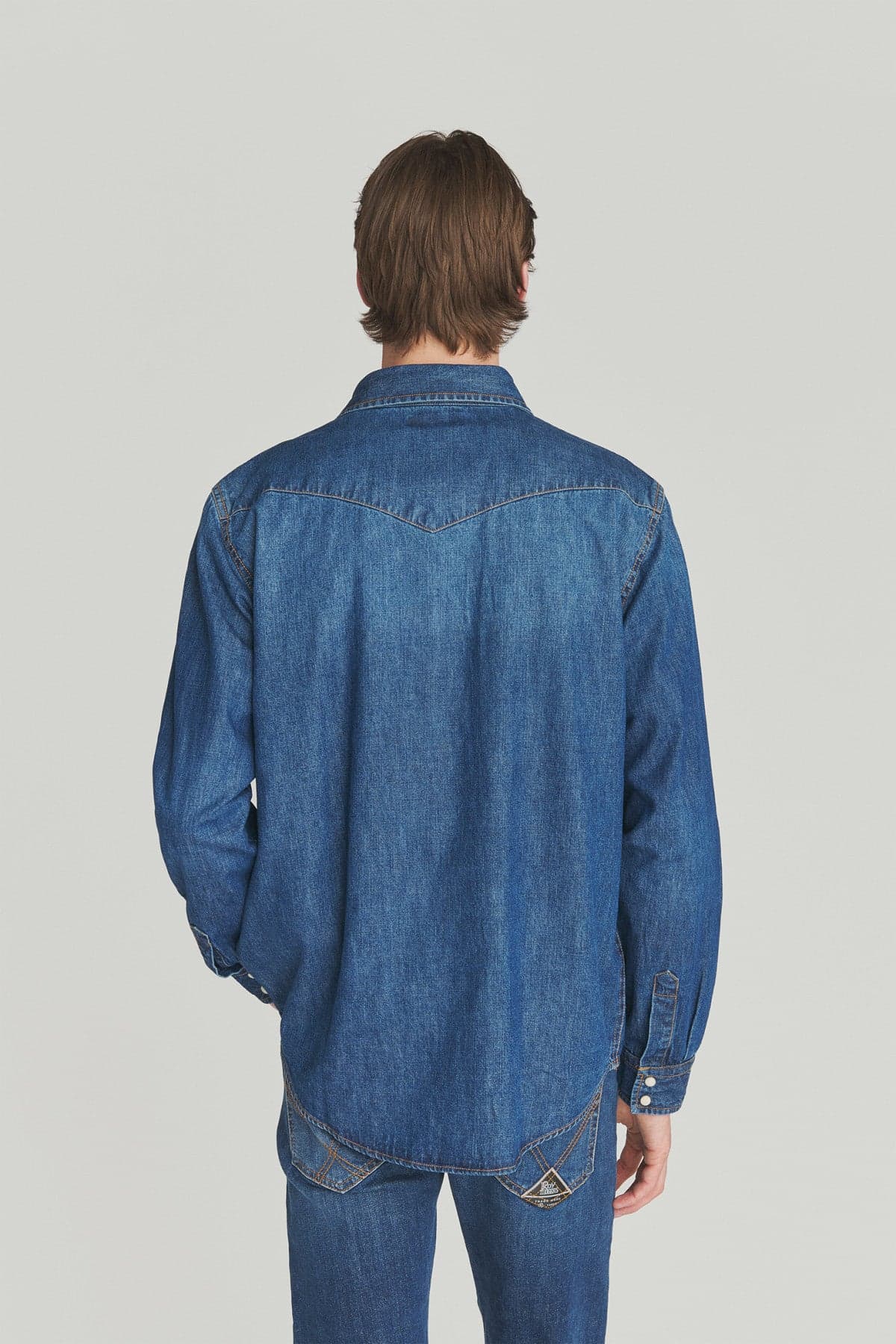 Roy Roger's Camicia Uomo Martin in denim RRU400CP202798-C0999 da uomo in Camicie casual Drestige - Casamassima, commercioVirtuoso.it