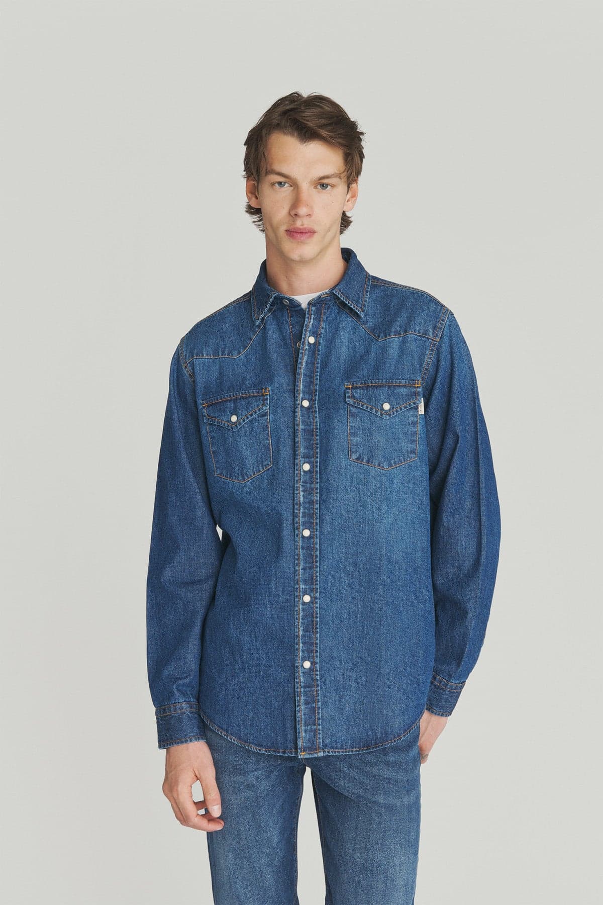 Roy Roger's Camicia Uomo Martin in denim RRU400CP202798-C0999 da uomo in Camicie casual Drestige - Casamassima, commercioVirtuoso.it
