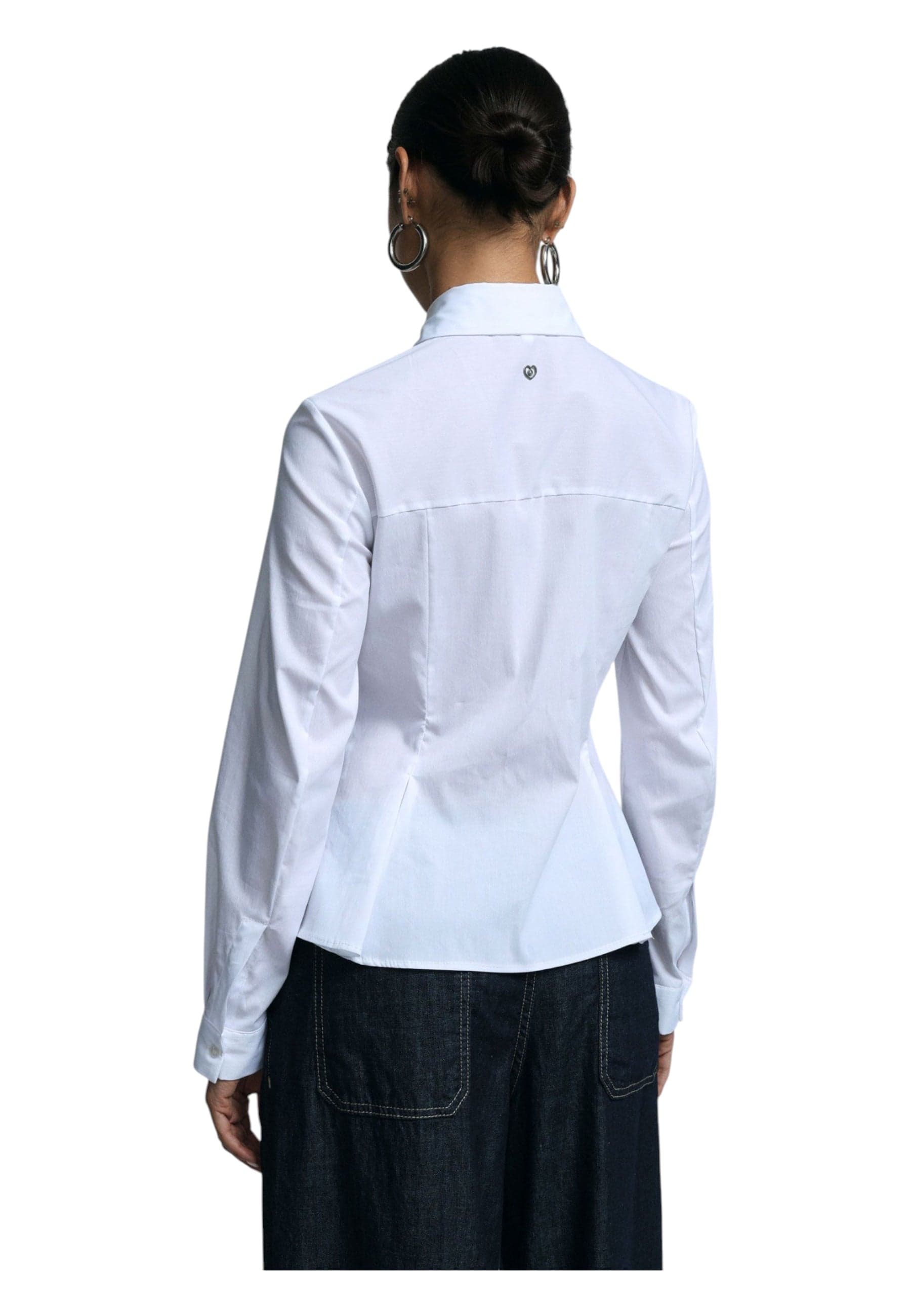 PLEASE Camicia svasata con pince e colletto classico Donna Please da donna in Bluse e camicie Drestige - Casamassima, commercioVirtuoso.it