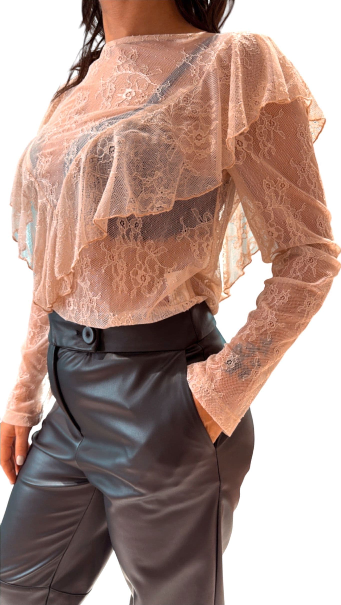 PLEASE Maglia in pizzo Donna Please da donna in Canotte e top Drestige - Casamassima, commercioVirtuoso.it