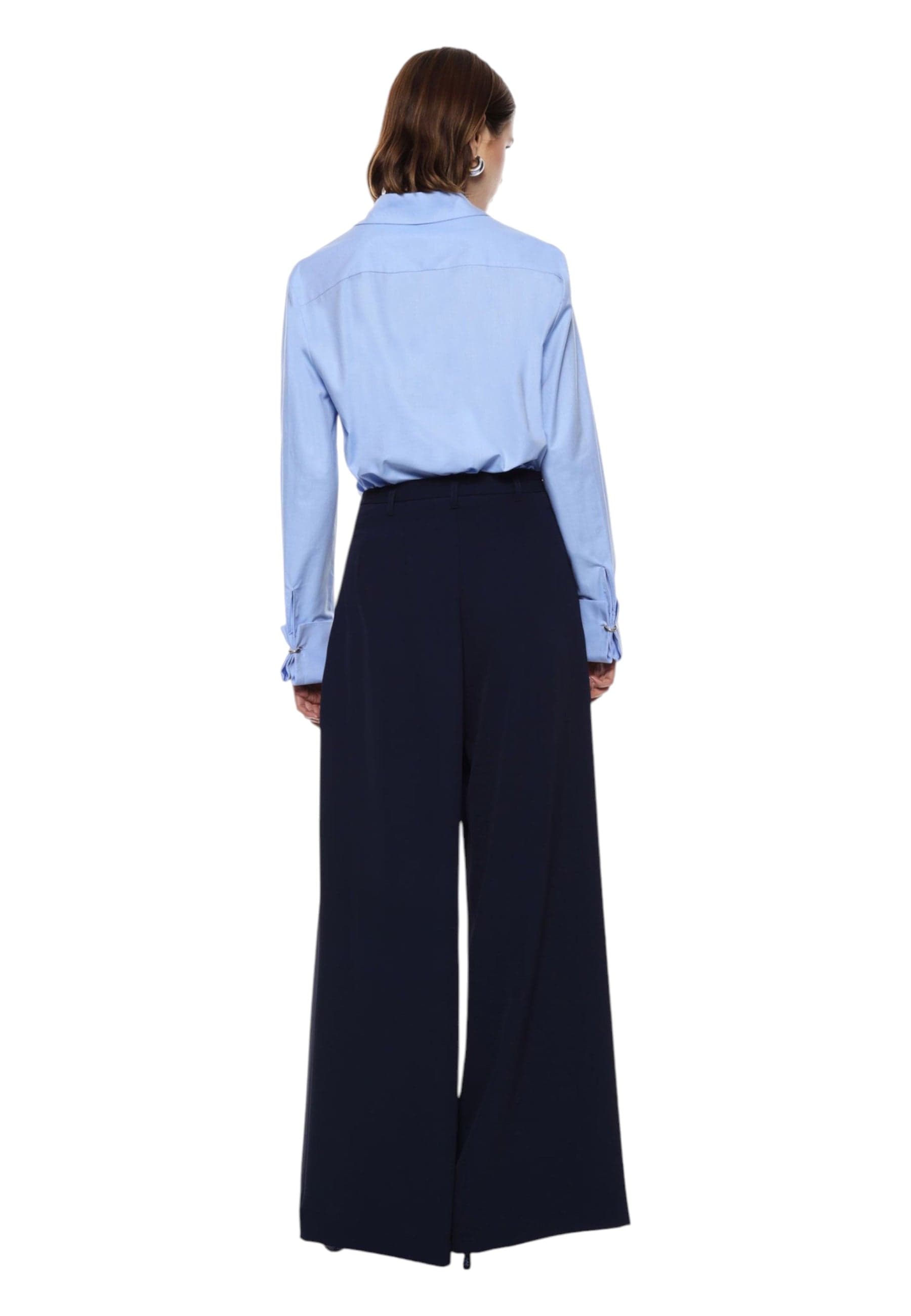 IMPERIAL Pantaloni palazzo a vita alta con pince Donna Imperial da donna in Pantaloni Drestige - Casamassima, commercioVirtuoso.it