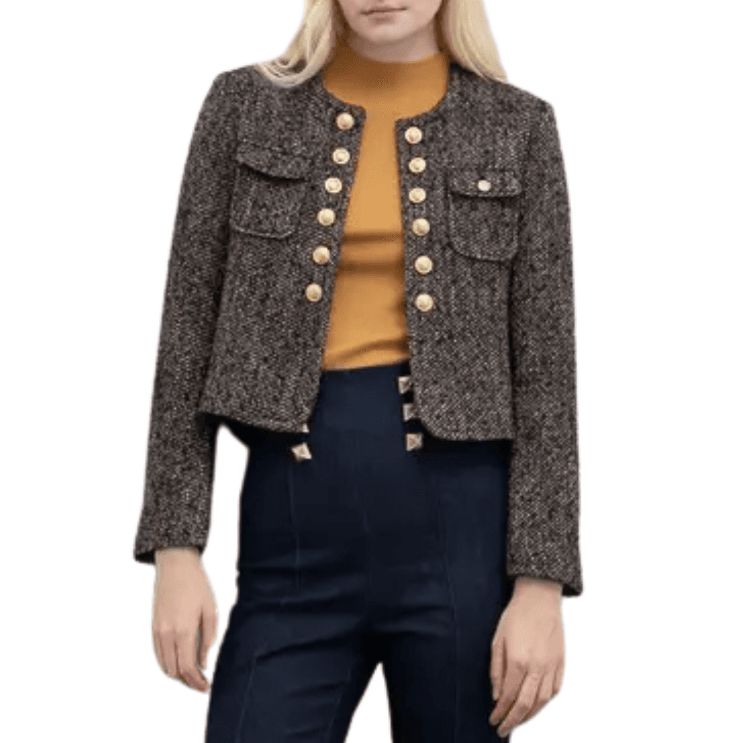 GOA GOA GIACCA CORTA IN TWEED NUEVA YORK da donna in Giacche da abito e blazer Drestige - Casamassima, commercioVirtuoso.it