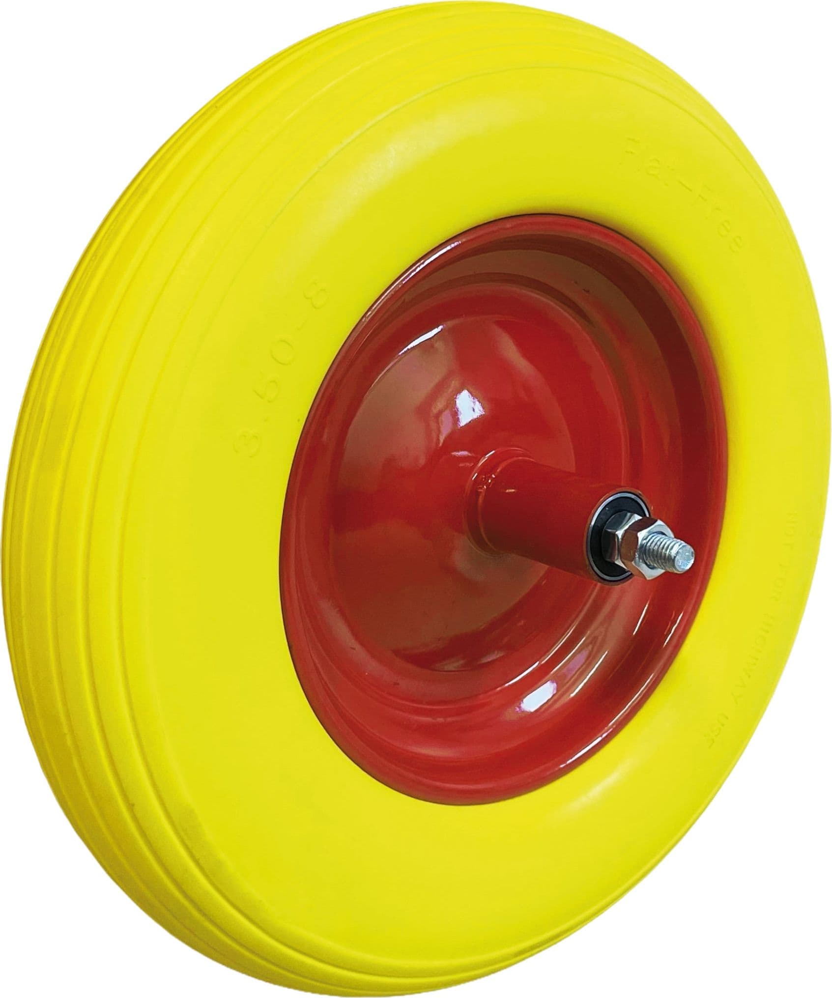 Ruota Piena x Carriola con Cuscinetti Misura 3.50 x 8 Perno Cm 21 Asse Cm