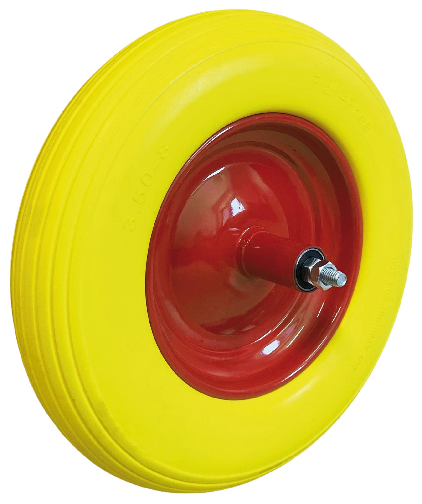 Ruota Piena x Carriola con Cuscinetti Misura 3.50 x 8 Perno Cm 21 Asse Cm