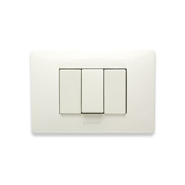 Placca In Tecnopolimero 3 Posti- Bianco- Aton- Pezzi 1 in Placche per interruttori BricoGo - Marano di Napoli, commercioVirtuoso.it
