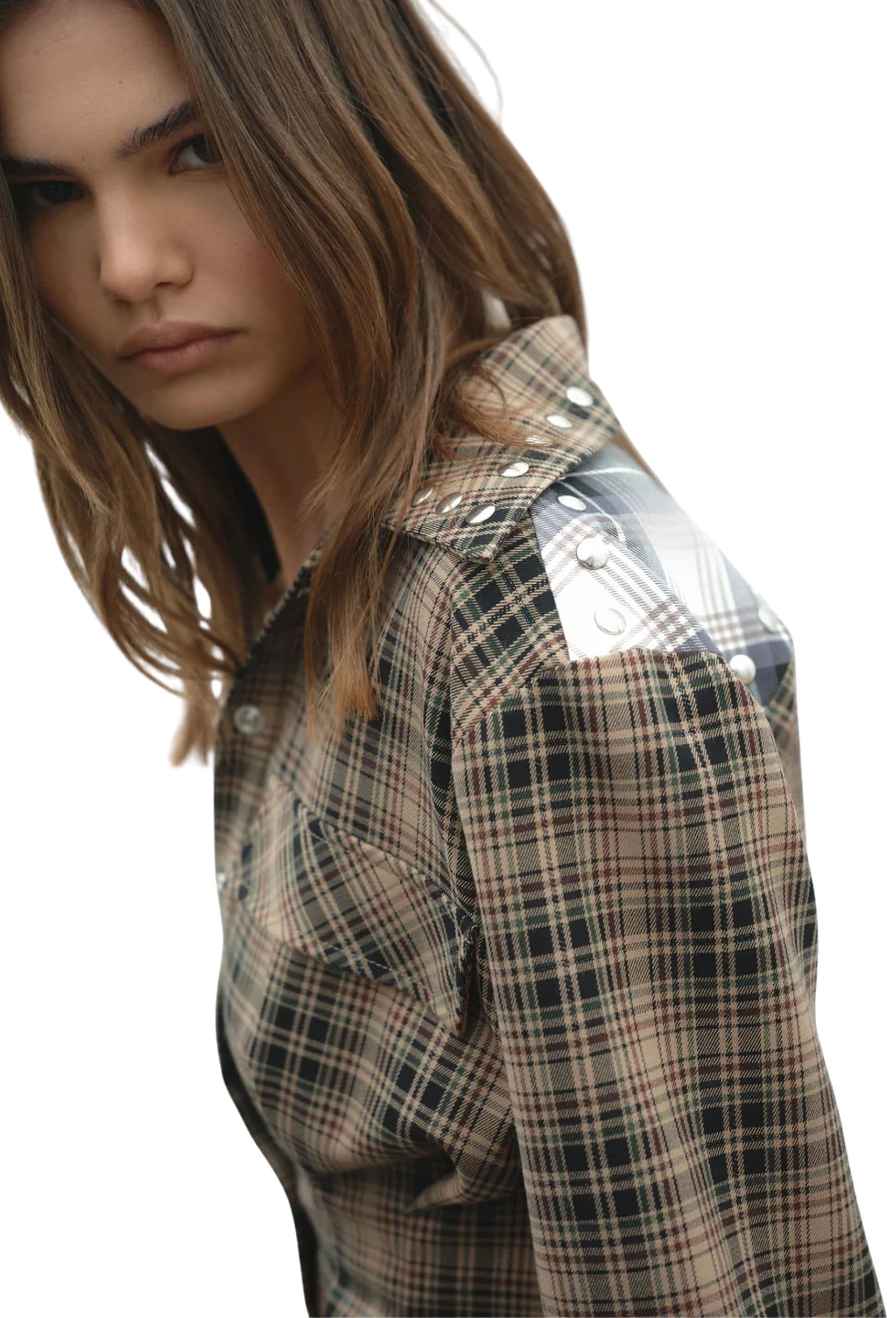 AKEP CAMICIA quadri con Donna Akep borchie da donna in Bluse e camicie Drestige - Casamassima, commercioVirtuoso.it