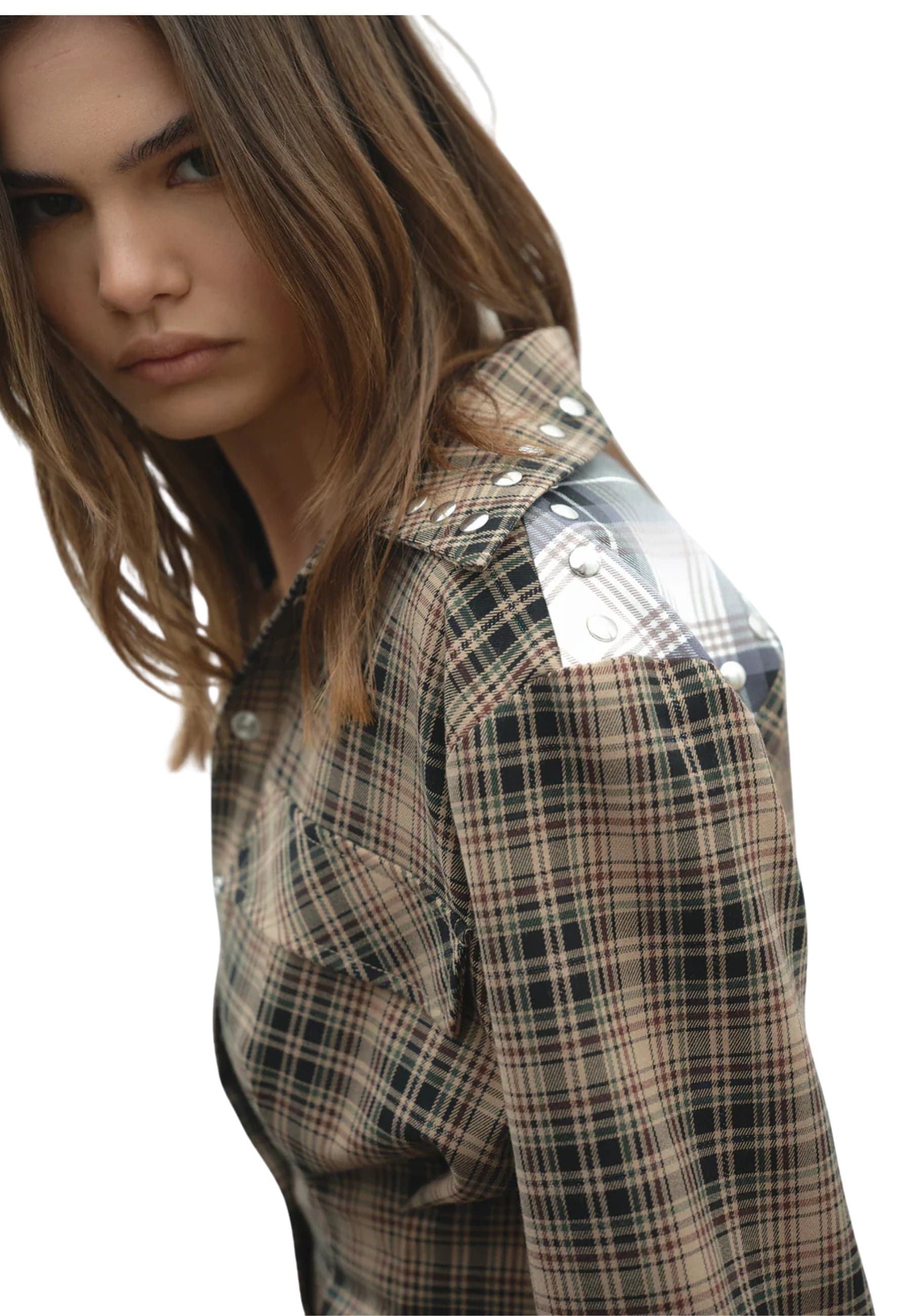 AKEP CAMICIA quadri con Donna Akep borchie da donna in Bluse e camicie Drestige - Casamassima, commercioVirtuoso.it