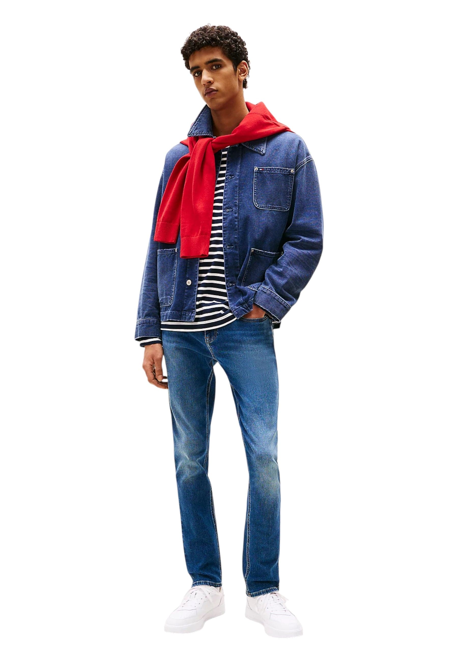 TOMMY HILFIGER JEANS Jeans Scanton slim fit con baffature Uomo Tommy Hilfiger Jeans da uomo in Jeans Drestige - Casamassima, commercioVirtuoso.it