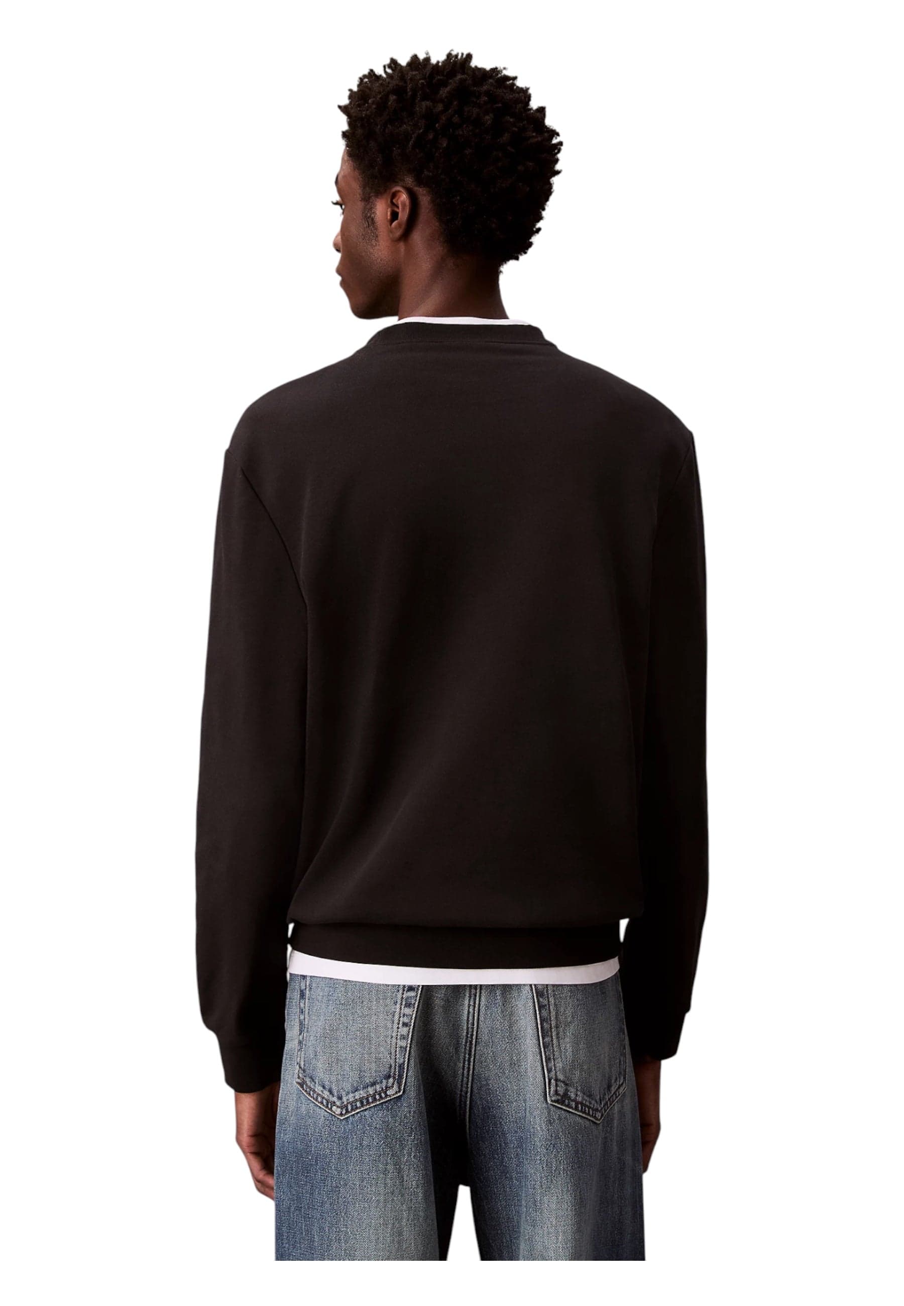 CALVIN KLEIN JEANS Felpa In Spugna Di Cotone Con Badge Uomo Calvin Klein Jeans da uomo in Felpe con cappuccio Drestige - Casamassima, commercioVirtuoso.it