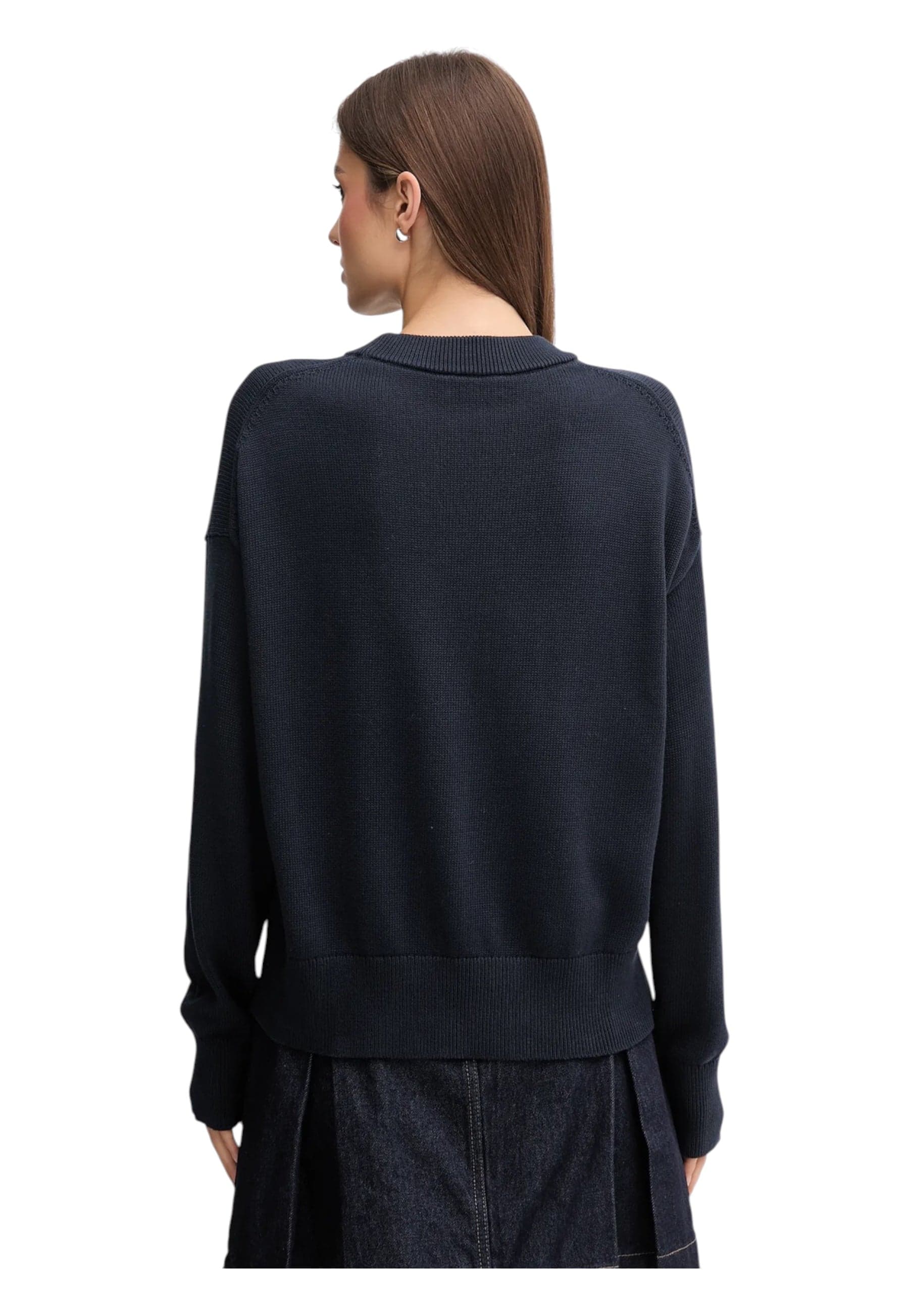 CALVIN KLEIN JEANS Maglione Con Logo In Cotone Donna Calvin Klein Jeans da donna in Maglioni Drestige - Casamassima, commercioVirtuoso.it