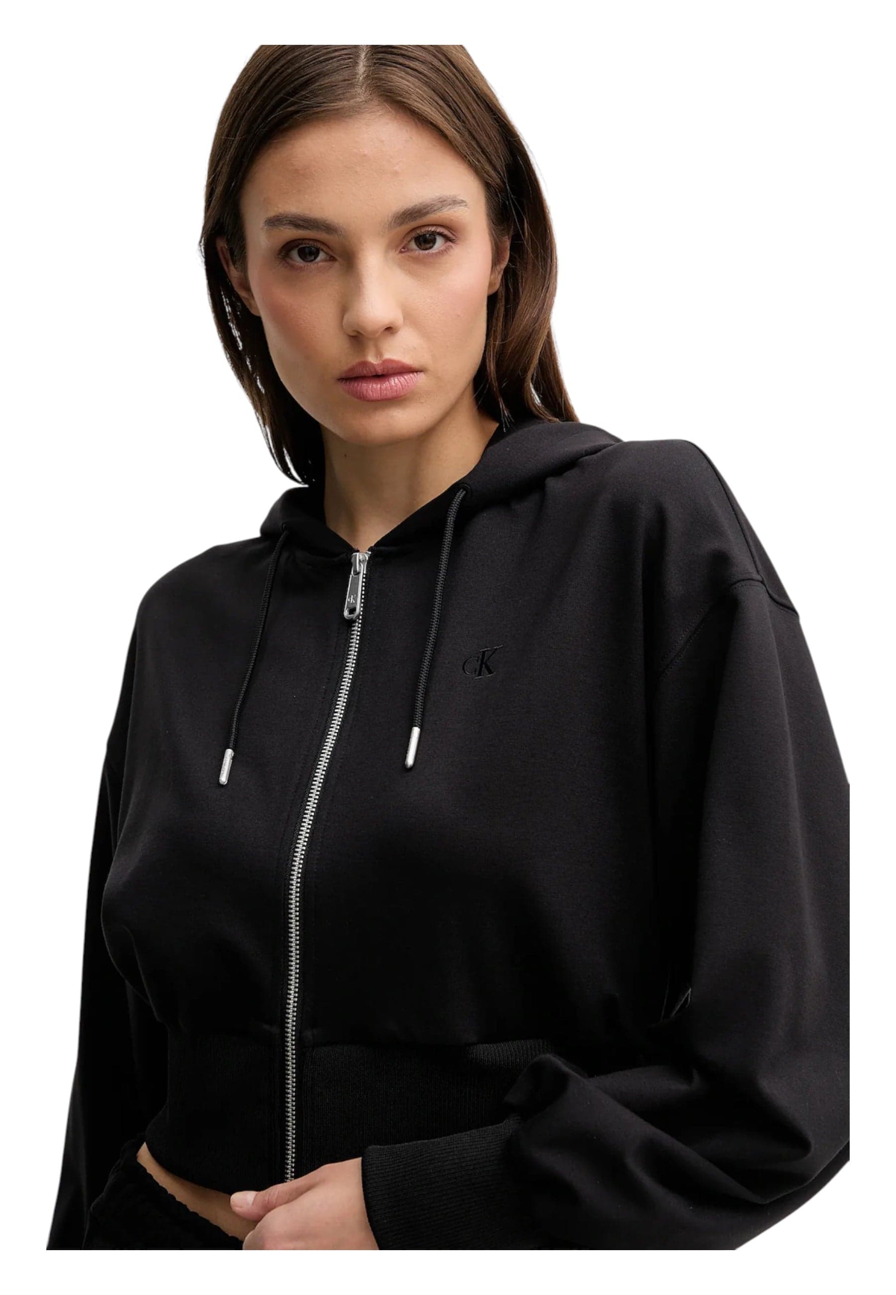 CALVIN KLEIN JEANS Felpa cappuccio full zip Donna Calvin Klein Jeans da donna in Felpe con cappuccio Drestige - Casamassima, commercioVirtuoso.it