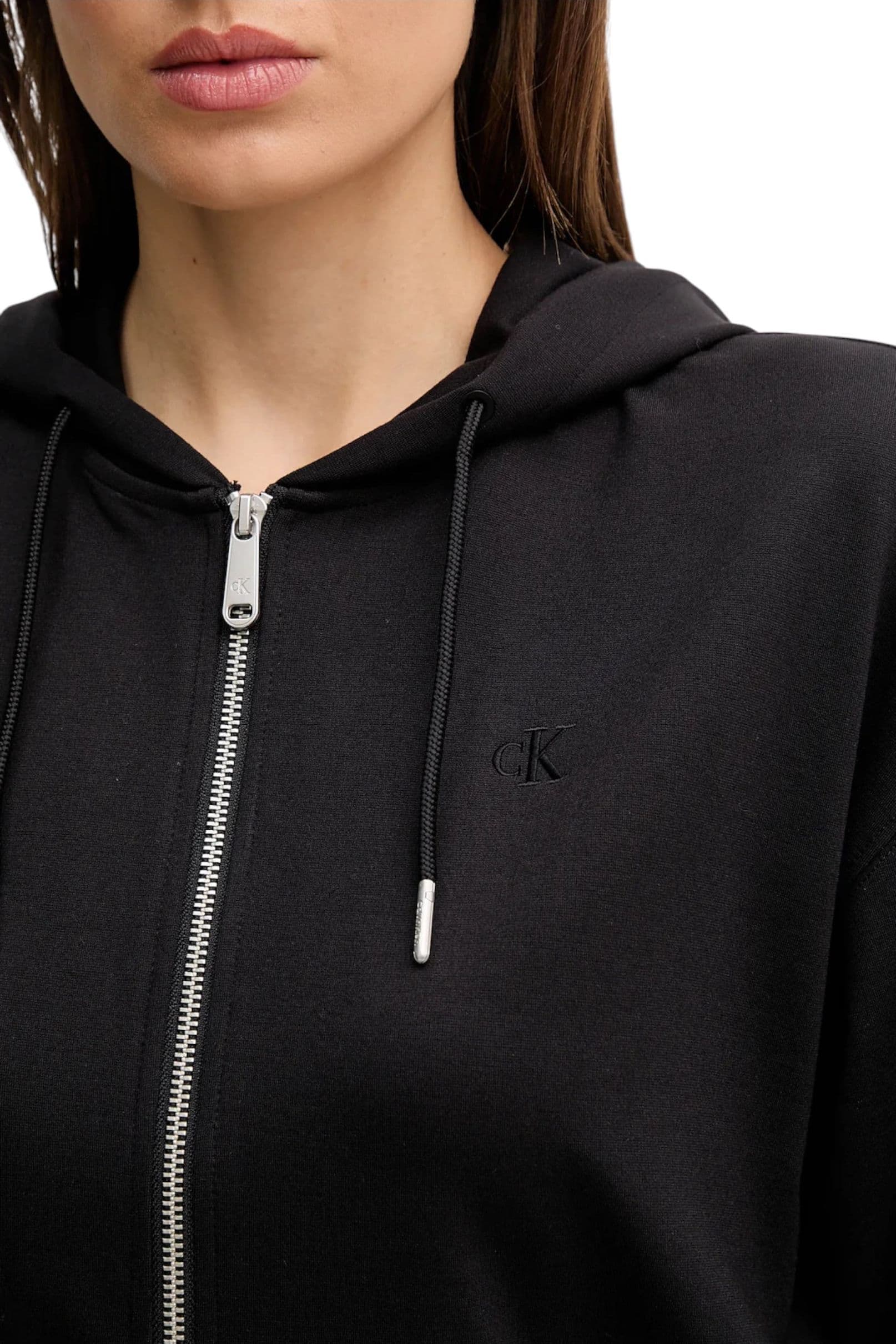 CALVIN KLEIN JEANS Felpa cappuccio full zip Donna Calvin Klein Jeans da donna in Felpe con cappuccio Drestige - Casamassima, commercioVirtuoso.it