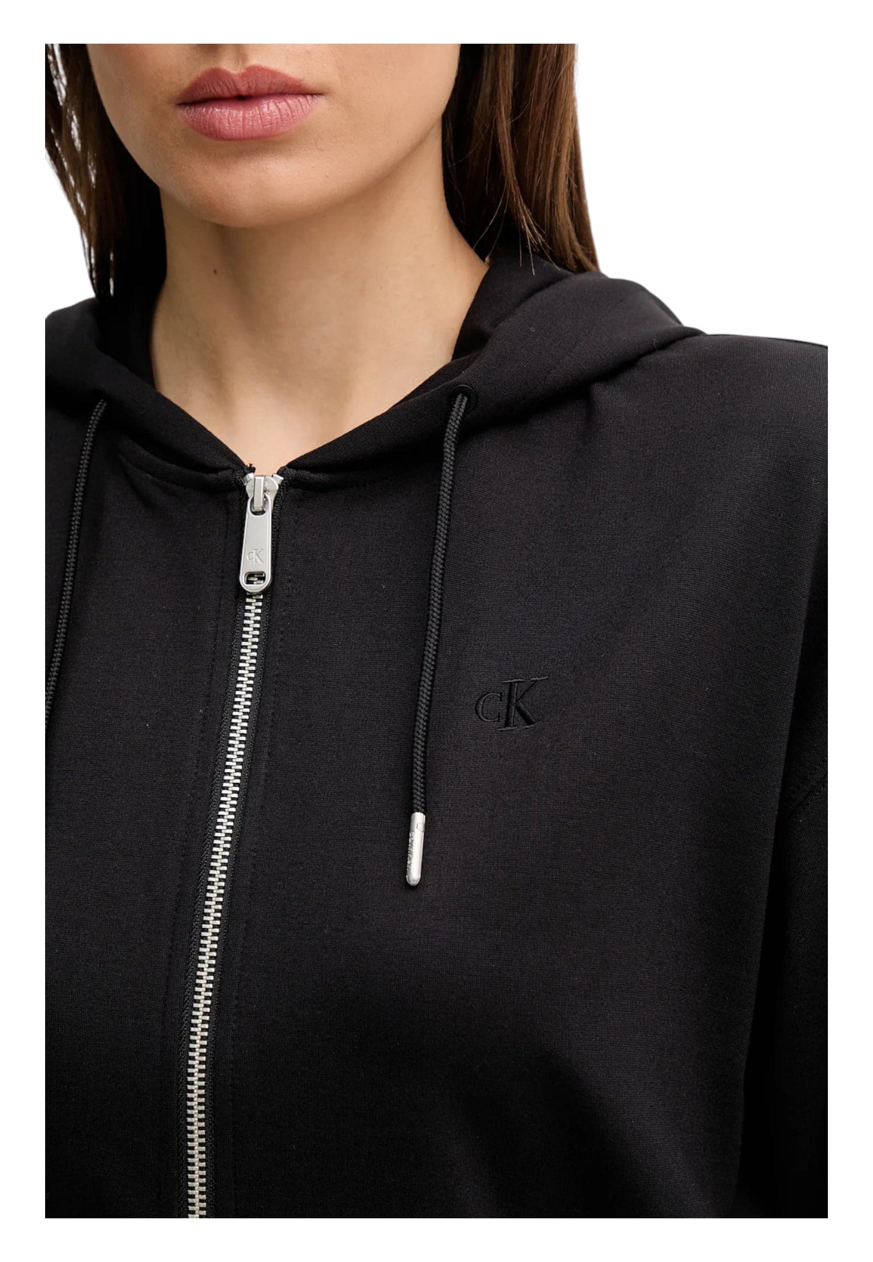 CALVIN KLEIN JEANS Felpa cappuccio full zip Donna Calvin Klein Jeans da donna in Felpe con cappuccio Drestige - Casamassima, commercioVirtuoso.it