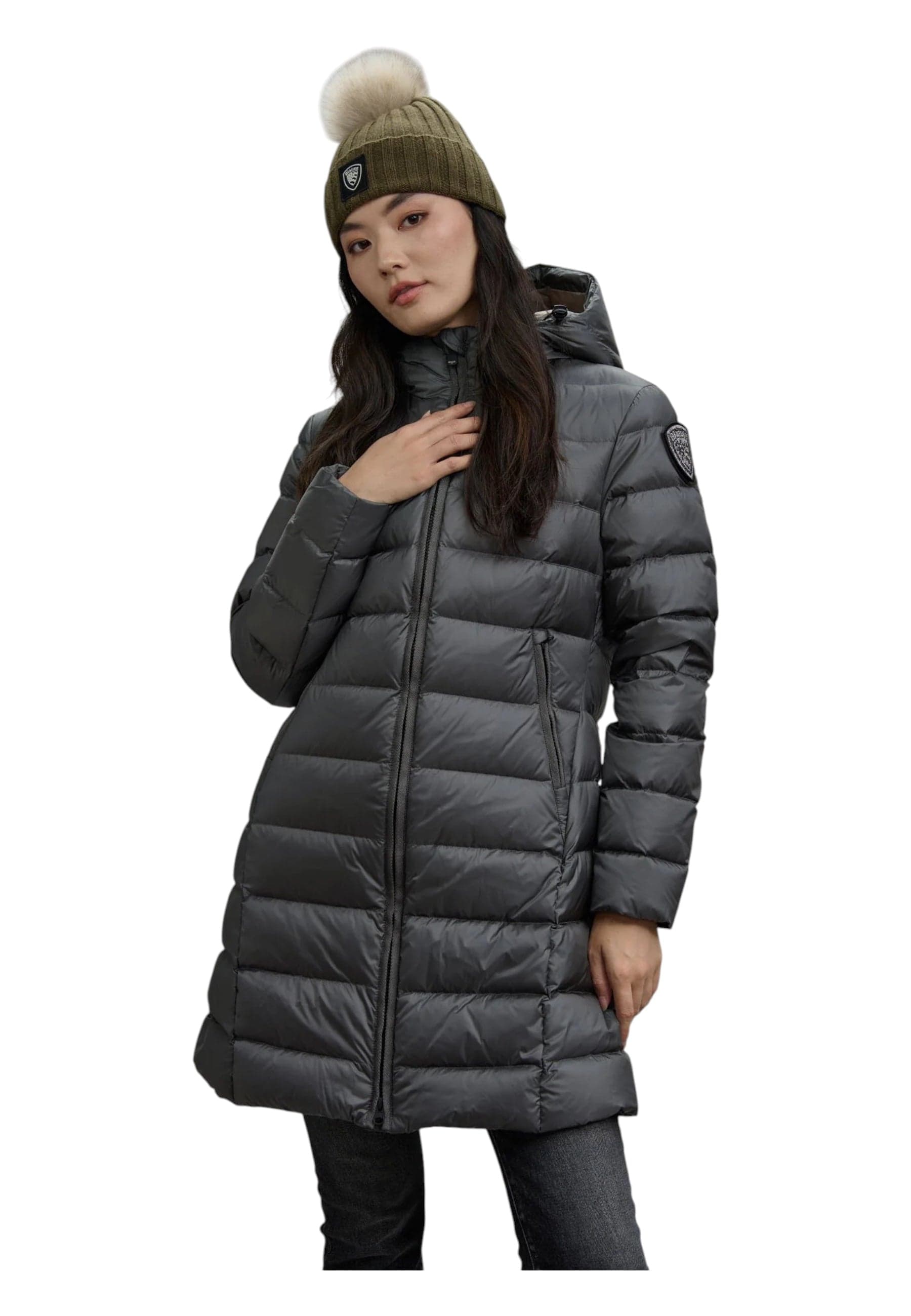 Blauer Piumino lungo a righe agnes Donna da donna in Giacche Drestige - Casamassima, commercioVirtuoso.it