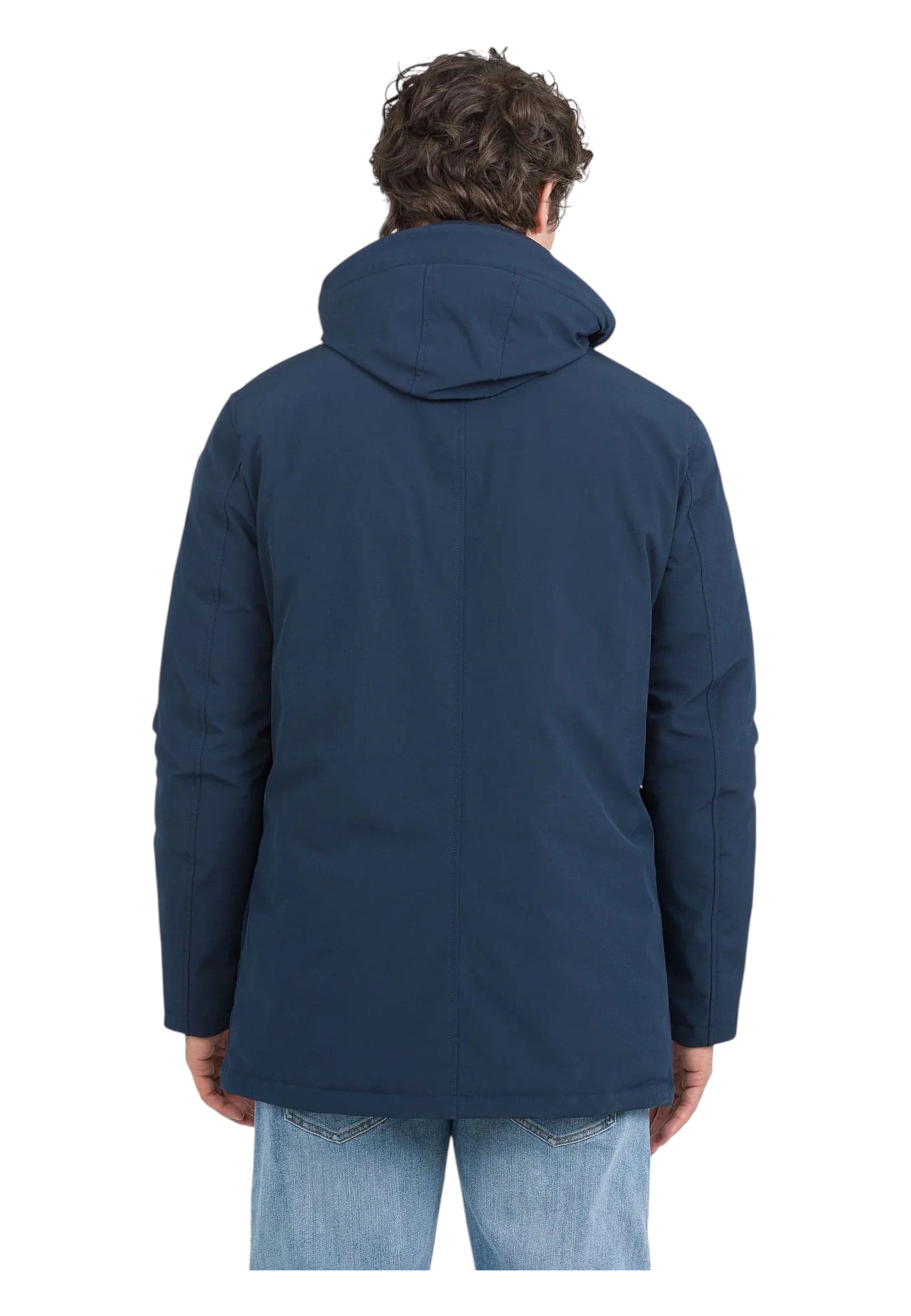 Blauer Parka con cappuccio removibile chester Uomo da uomo in Giacche Drestige - Casamassima, commercioVirtuoso.it