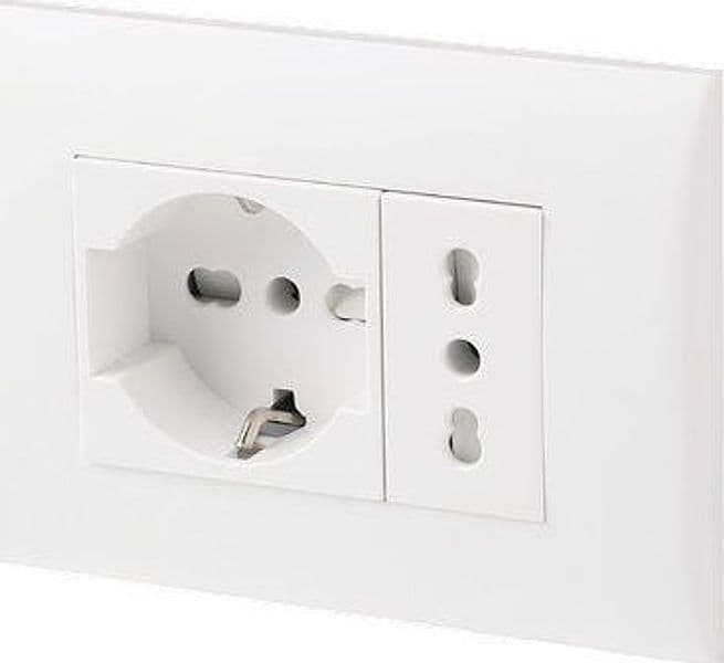 Placca Precomposta 2211 Electraline Bianco 220 V 2 Pezzi