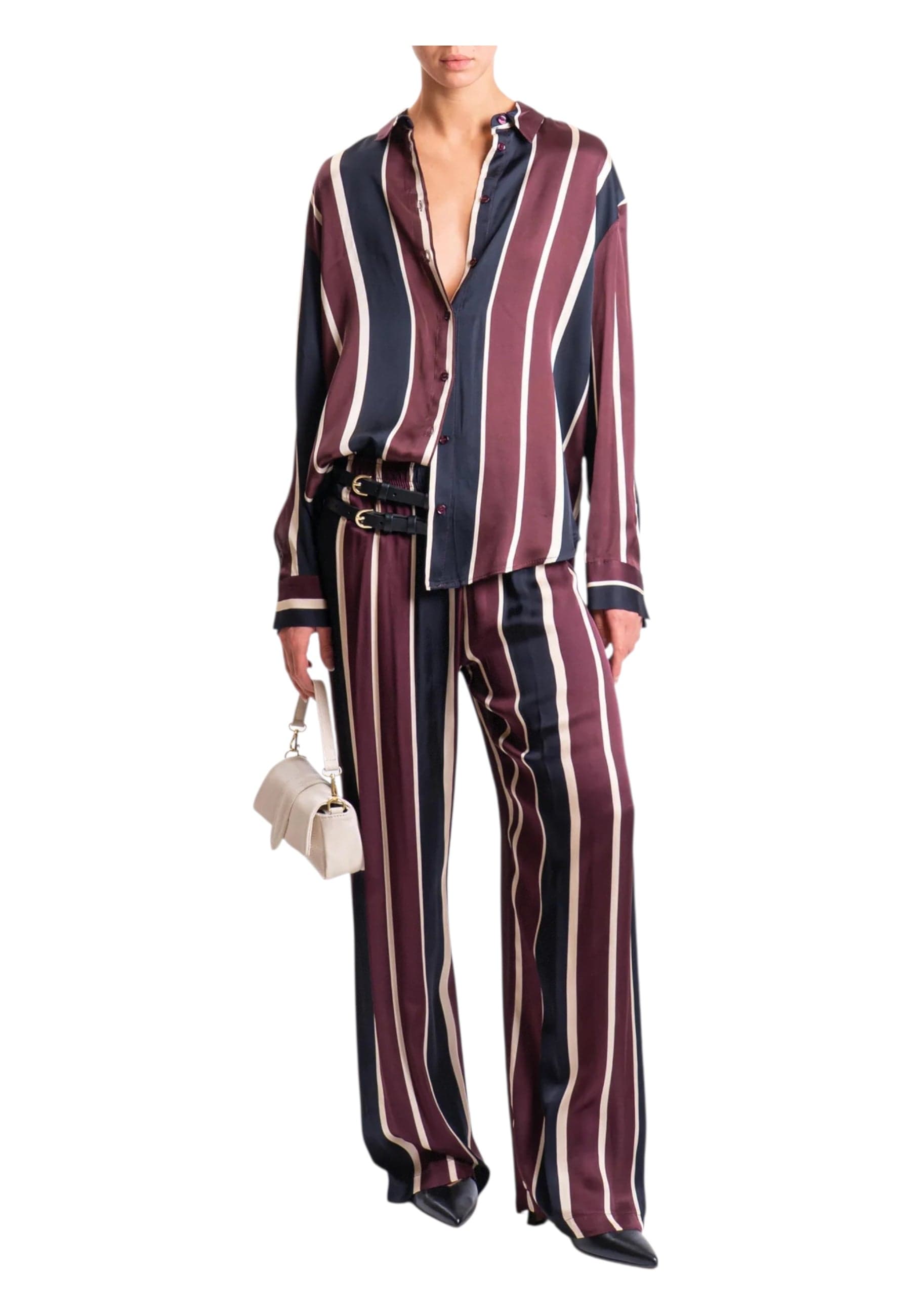 IMPERIAL Pantalone a righe elastico in vita Donna Imperial da donna in Pantaloni Drestige - Casamassima, commercioVirtuoso.it