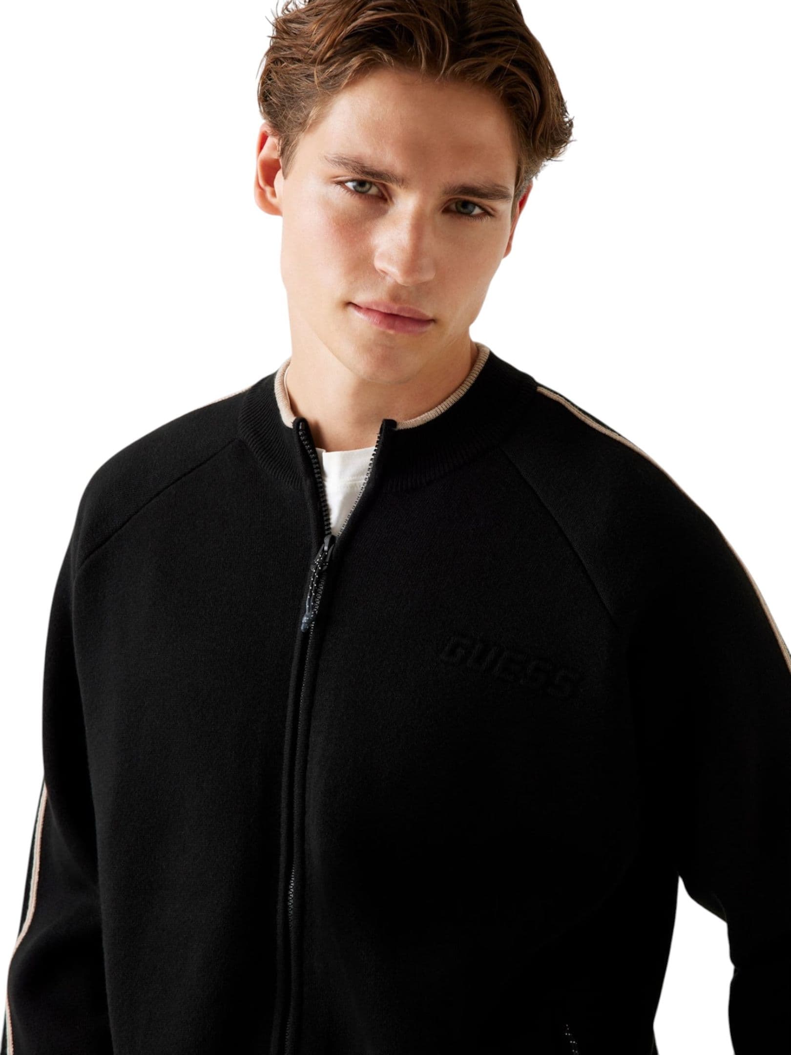 GUESS ACTIVEWEAR Maglione full zip Uomo Guess Activewear da uomo in Felpe senza cappuccio Drestige - Casamassima, commercioVirtuoso.it