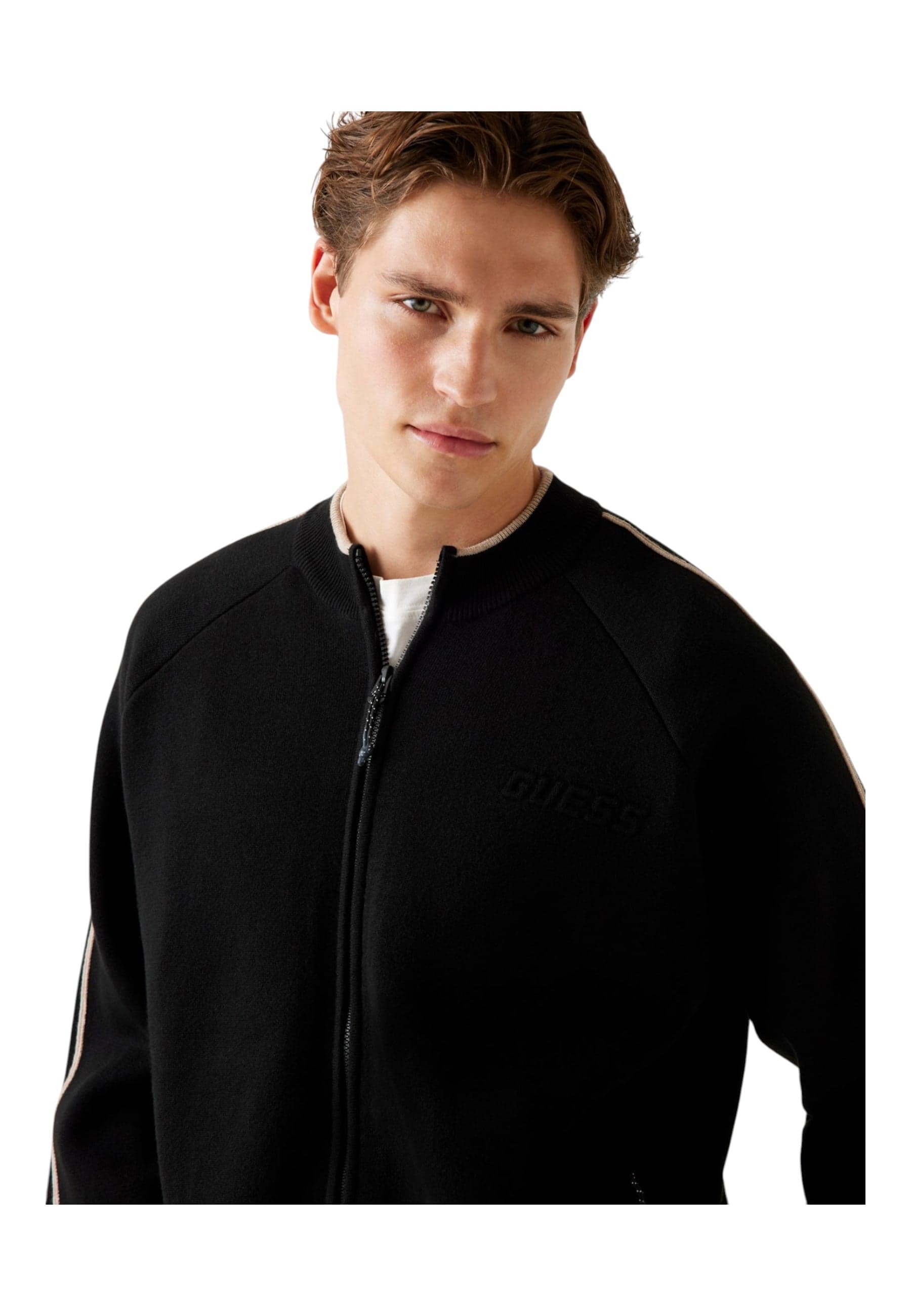 GUESS ACTIVEWEAR Maglione full zip Uomo Guess Activewear da uomo in Felpe senza cappuccio Drestige - Casamassima, commercioVirtuoso.it
