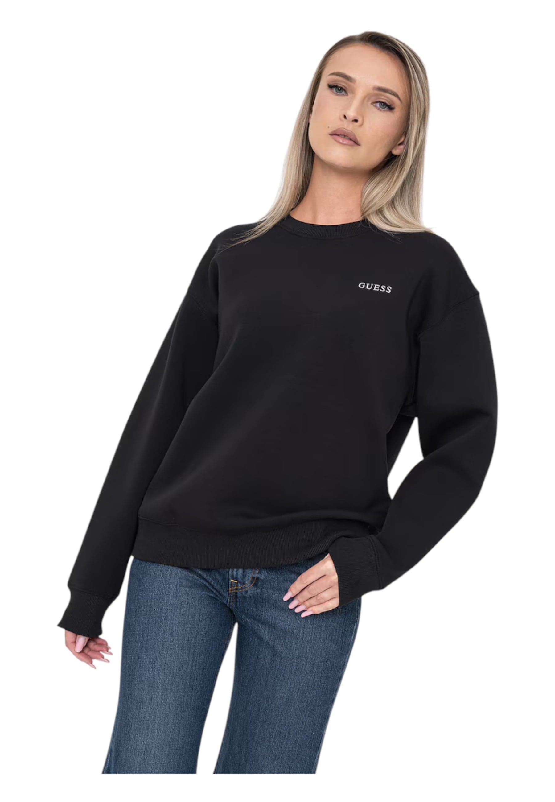 GUESS ACTIVEWEAR Felpa girocollo Donna Guess Activewear da donna in Felpe senza cappuccio Drestige - Casamassima, commercioVirtuoso.it