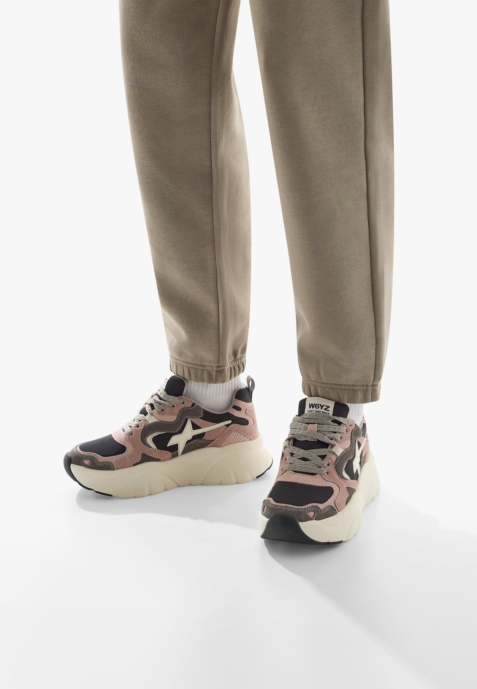 W6YZ W6yz scarpe donna MIA-W. - Sneakers in suede e tessuto tecnico - Rosa-Grigio 2019468011B67 da donna in Sneaker casual Drestige - Casamassima, commercioVirtuoso.it