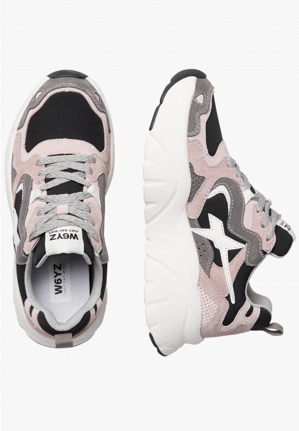 W6YZ W6yz scarpe donna MIA-W. - Sneakers in suede e tessuto tecnico - Rosa-Grigio 2019468011B67 da donna in Sneaker casual Drestige - Casamassima, commercioVirtuoso.it