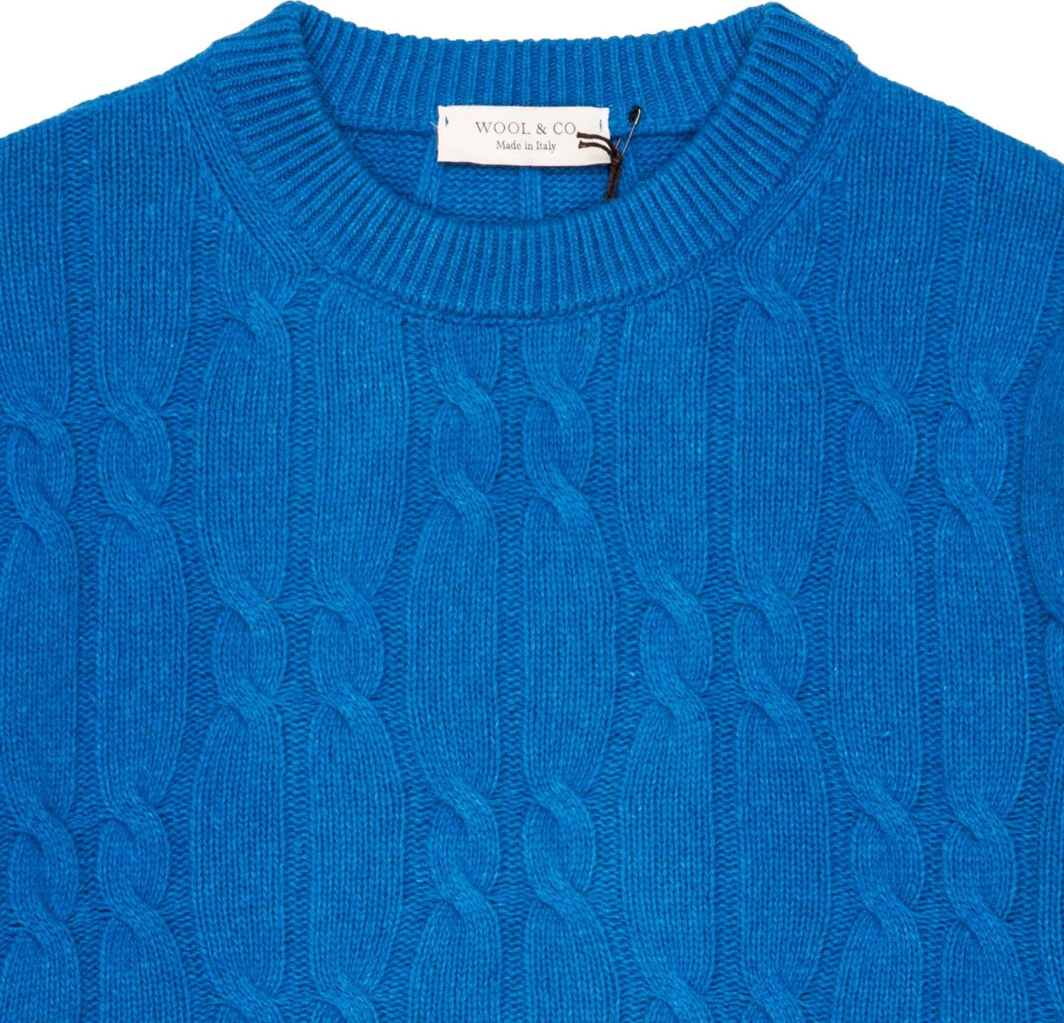 WOOL &amp; CO Maglia Uomo Wool &amp; Co Paricollo Trecce da uomo in Maglioni Drestige - Casamassima, commercioVirtuoso.it