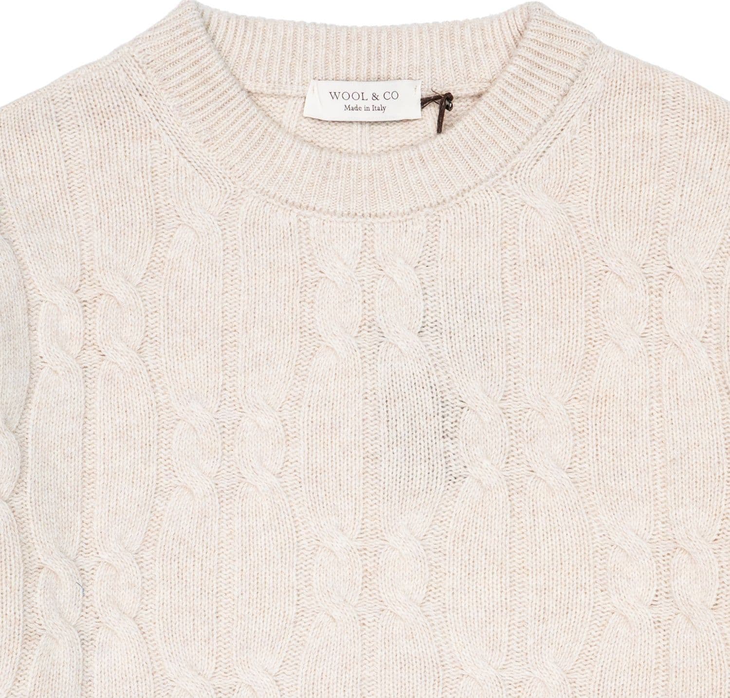 WOOL &amp; CO Maglia Uomo Wool &amp; Co Paricollo Trecce da uomo in Maglioni Drestige - Casamassima, commercioVirtuoso.it