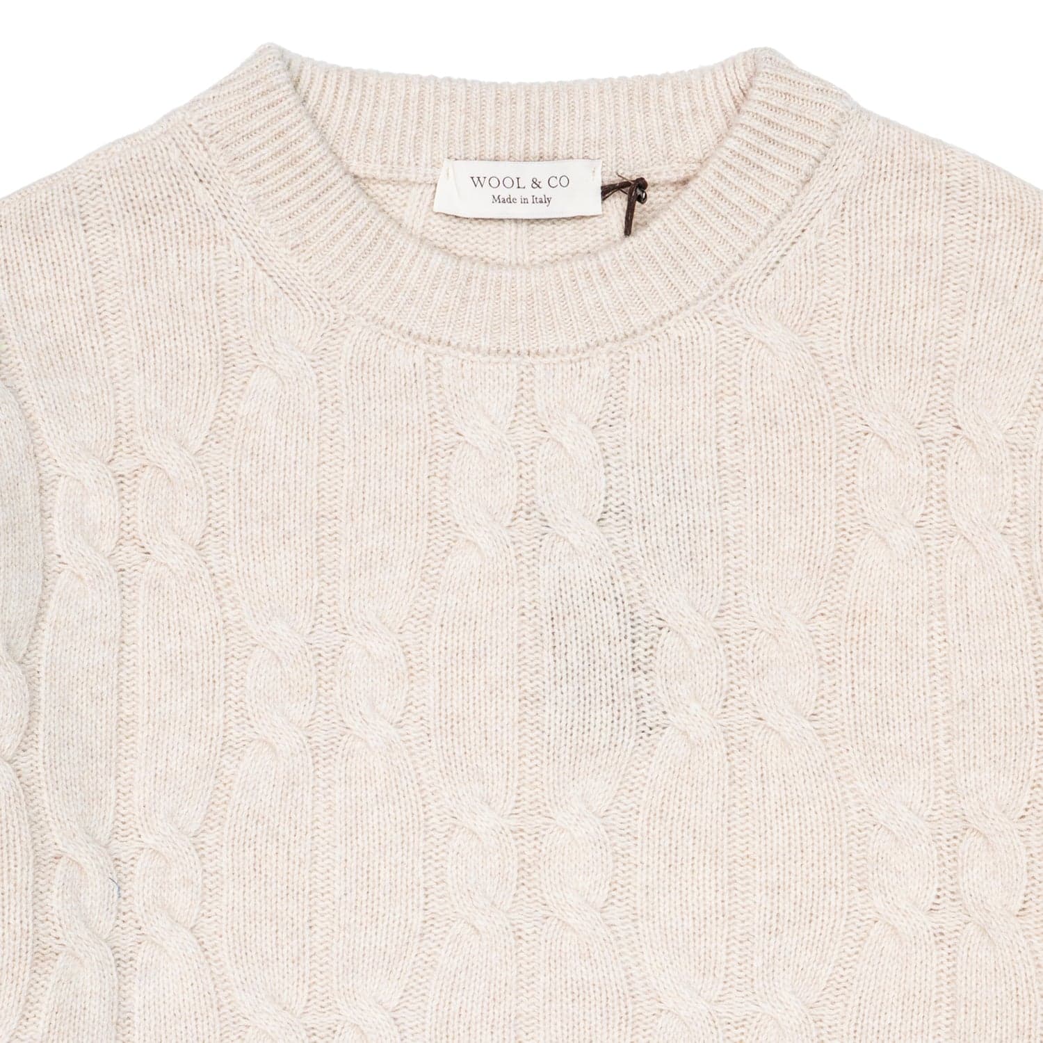 WOOL &amp; CO Maglia Uomo Wool &amp; Co Paricollo Trecce da uomo in Maglioni Drestige - Casamassima, commercioVirtuoso.it