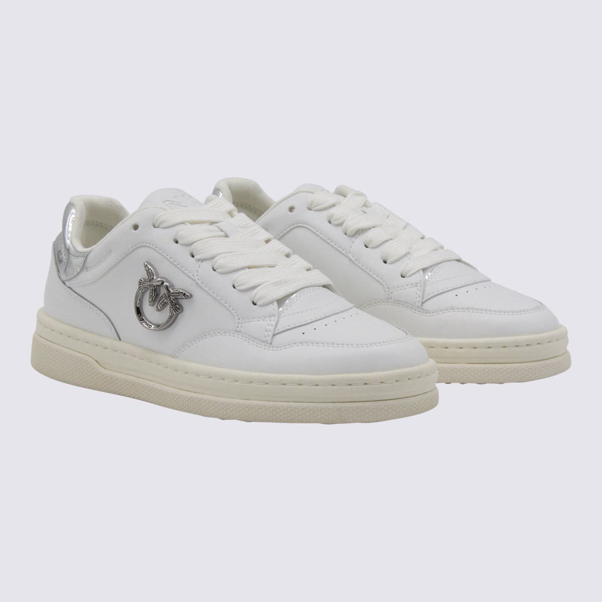Pinko Sneaker calf leather Donna SS0077P108-ZI6 Bianco Argento da donna in Sneaker casual Drestige - Casamassima, commercioVirtuoso.it