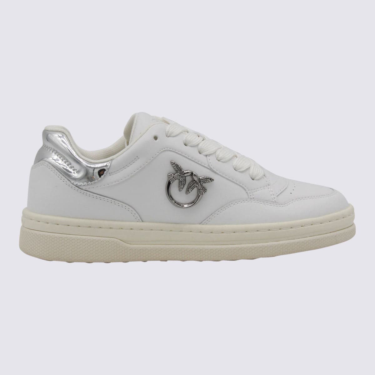 Pinko Sneaker calf leather Donna SS0077P108-ZI6 Bianco Argento da donna in Sneaker casual Drestige - Casamassima, commercioVirtuoso.it