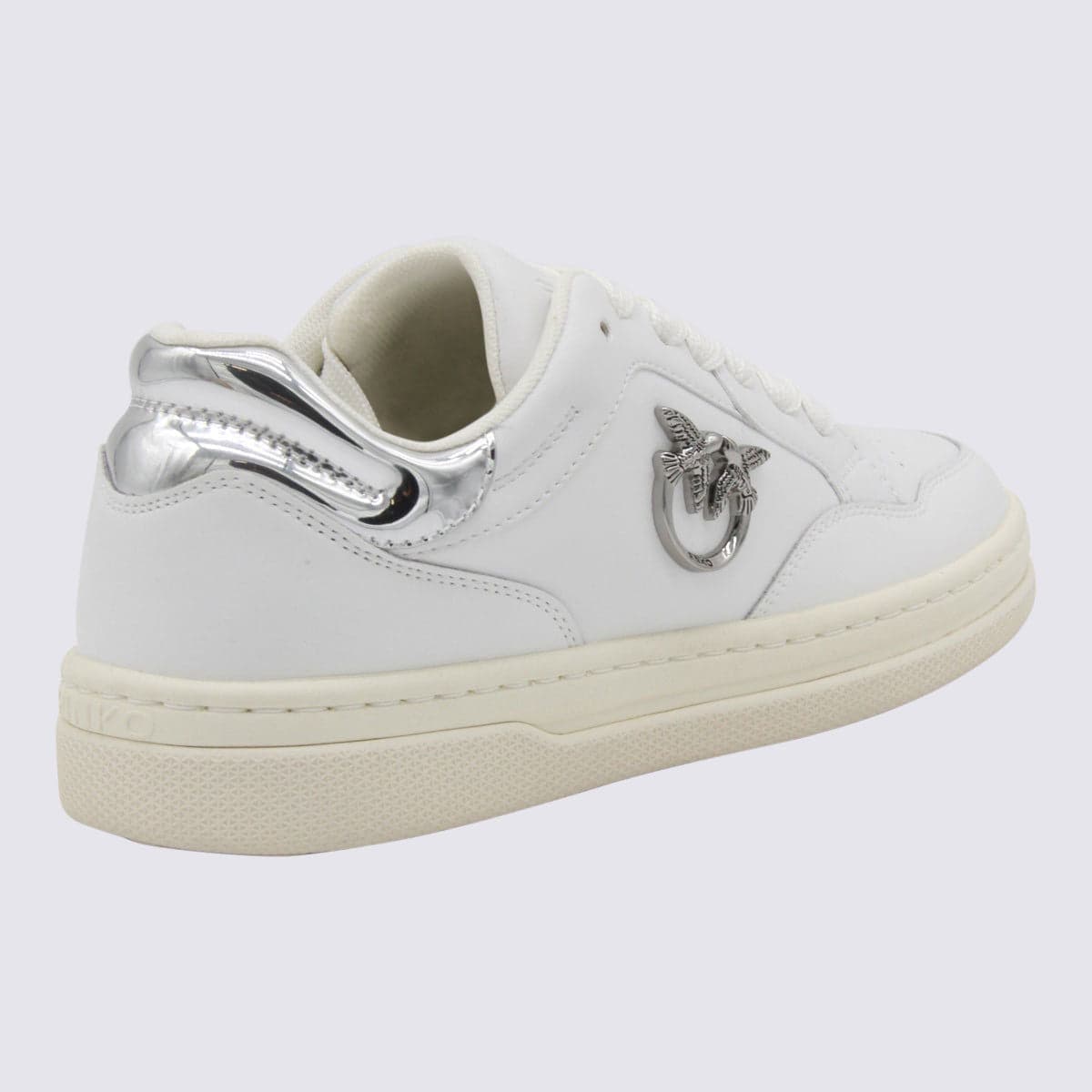 Pinko Sneaker calf leather Donna SS0077P108-ZI6 Bianco Argento da donna in Sneaker casual Drestige - Casamassima, commercioVirtuoso.it