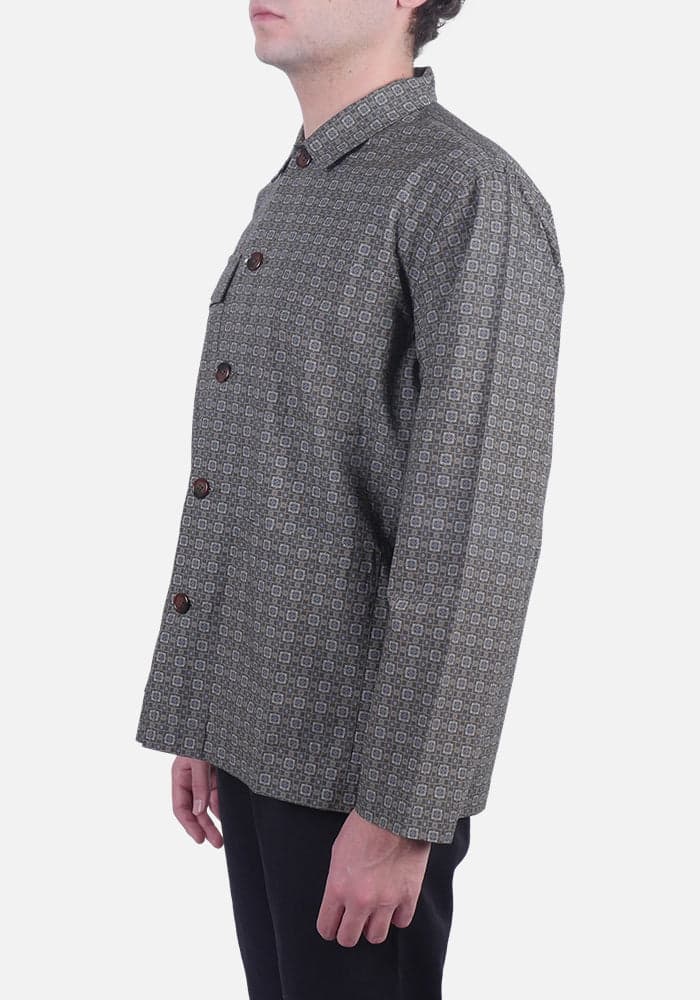 UNIVERSAL WORKS IMPERIAL PRINT COT DOCKSIDE OVERSHIRT da uomo in Camicie casual Drestige - Casamassima, commercioVirtuoso.it