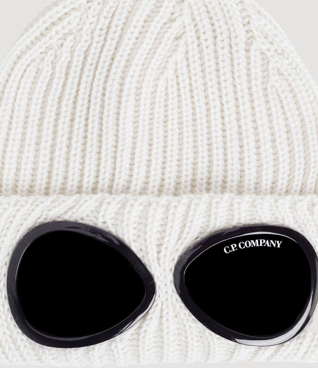 C.P. Company Extrafine Merino Wool Goggle Beanie da uomo in Berretti in maglia Drestige - Casamassima, commercioVirtuoso.it