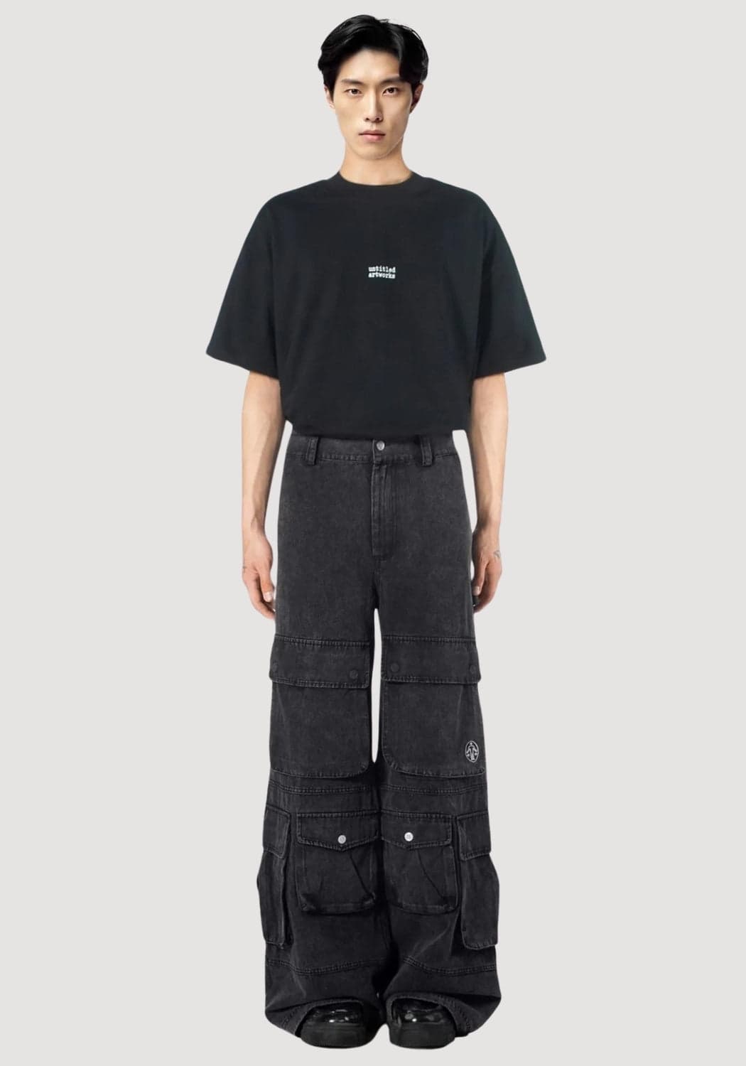 UNTITLED ARTWORKS CARGO PANTS WIDE BLACK da donna in Pantaloni Drestige - Casamassima, commercioVirtuoso.it