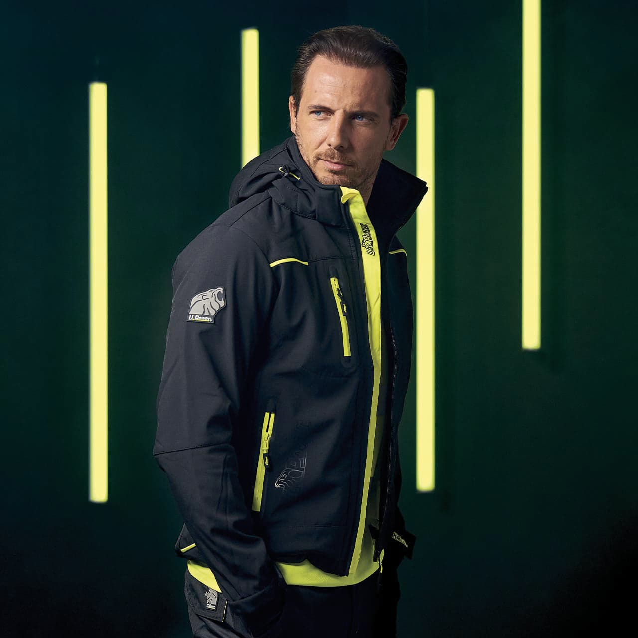 U-Power Giacca Softshell Space Col. Nero/Giallo Mis. M in Abbigliamento tecnico e protettivo BricoGo - Marano di Napoli, commercioVirtuoso.it