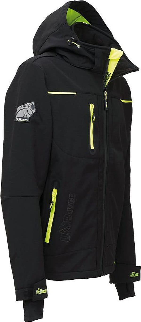 U-Power Giacca Softshell Space Col. Nero/Giallo Mis. M in Abbigliamento tecnico e protettivo BricoGo - Marano di Napoli, commercioVirtuoso.it