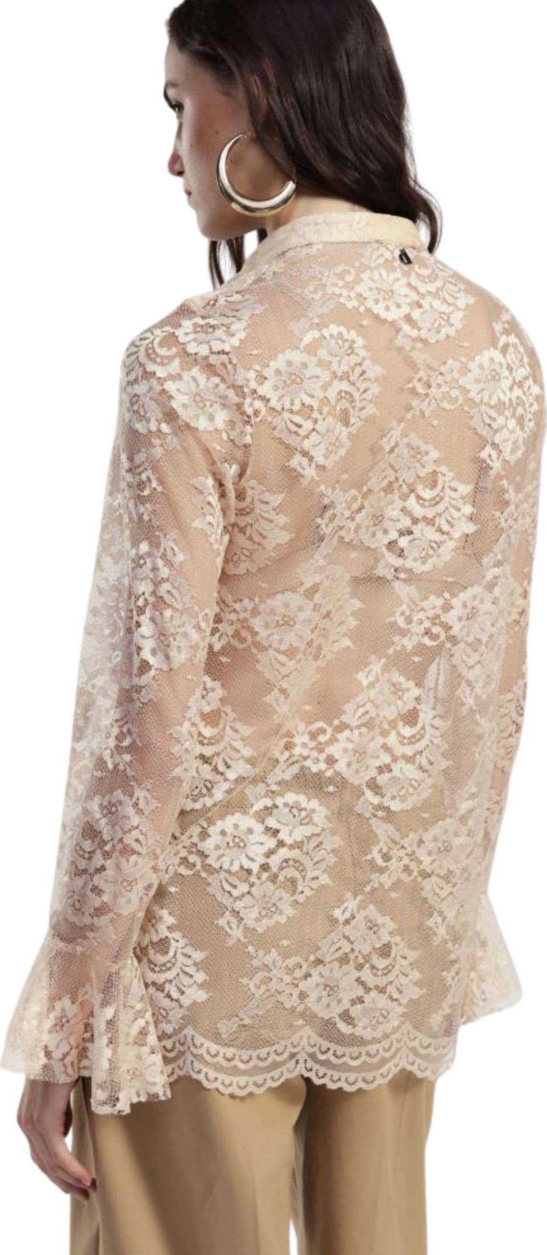 DIXIE Camicia Donna rouches in pizzo da donna in Bluse e camicie Drestige - Casamassima, commercioVirtuoso.it