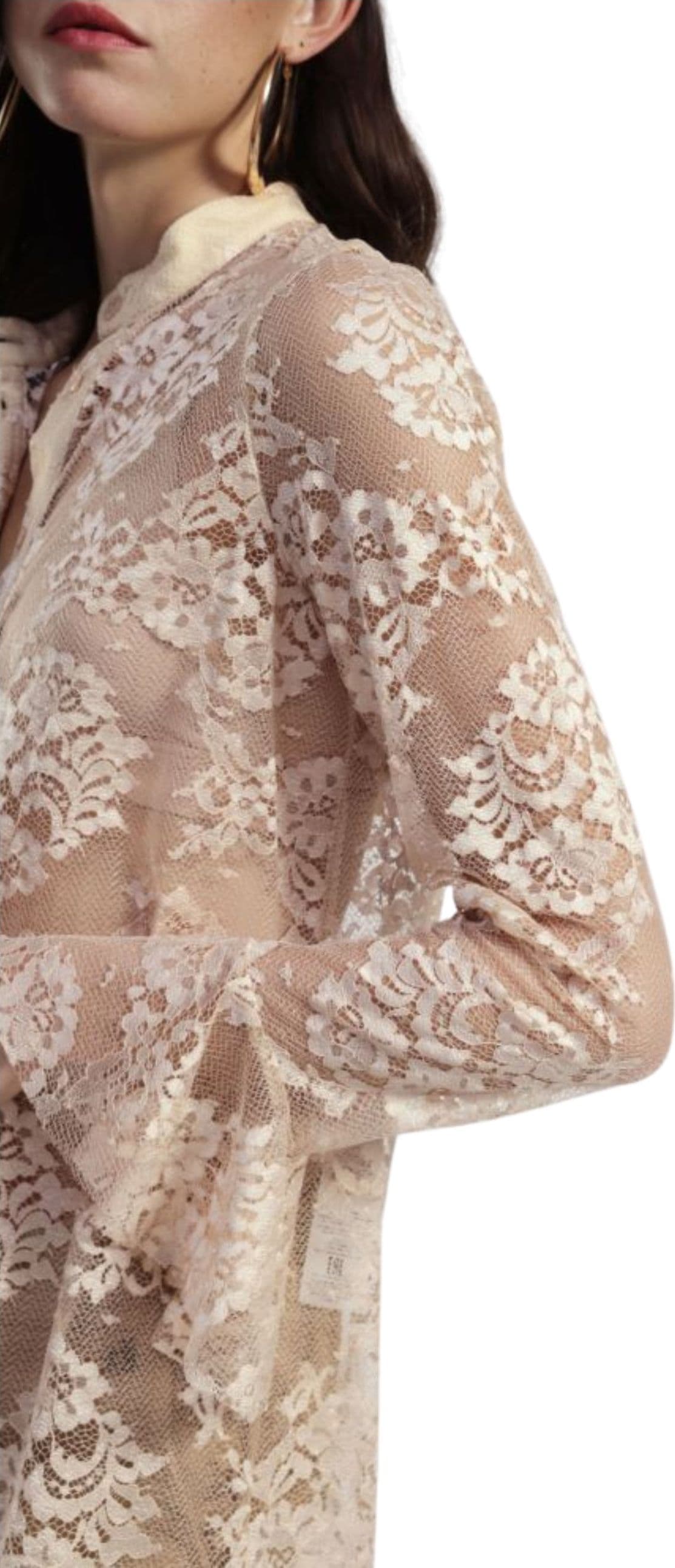 DIXIE Camicia Donna rouches in pizzo da donna in Bluse e camicie Drestige - Casamassima, commercioVirtuoso.it