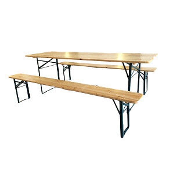 Set Birreria con Panche Legno Metallo 220 x 70 x 76CM