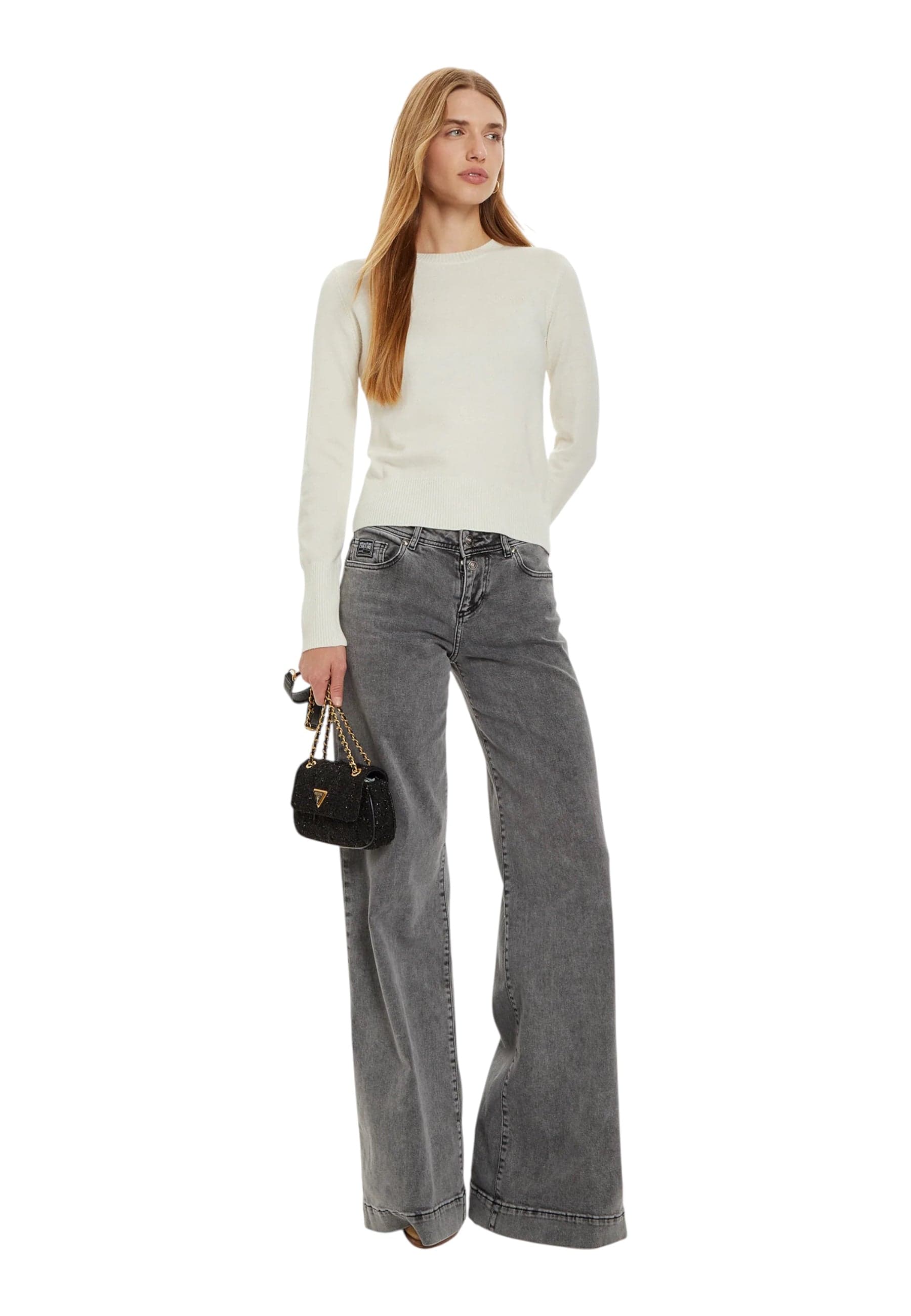 GUESS JEANS Maglione Regular Fit Donna Guess Jeans da donna in Maglioni Drestige - Casamassima, commercioVirtuoso.it