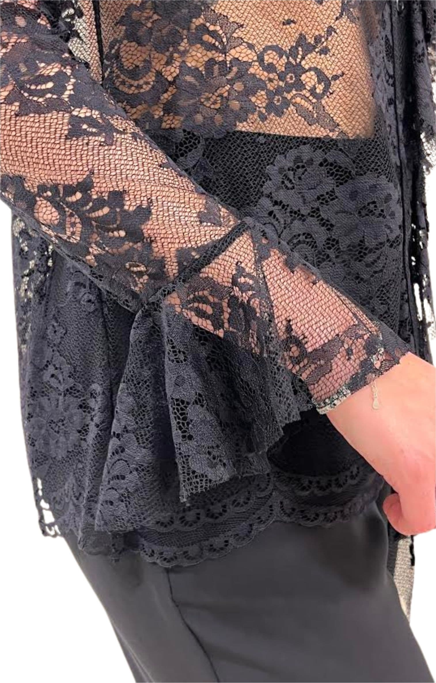 DIXIE Camicia Donna rouches in pizzo da donna in Bluse e camicie Drestige - Casamassima, commercioVirtuoso.it