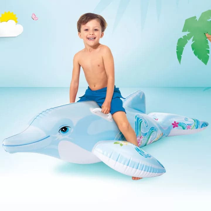 Delfino Gonfiabile Cavalcabile +3 Anni Cm.175X66 Peso Kg.0,80 (58535) Intex in Canotti e gonfiabili galleggianti BricoGo - Marano di Napoli, commercioVirtuoso.it